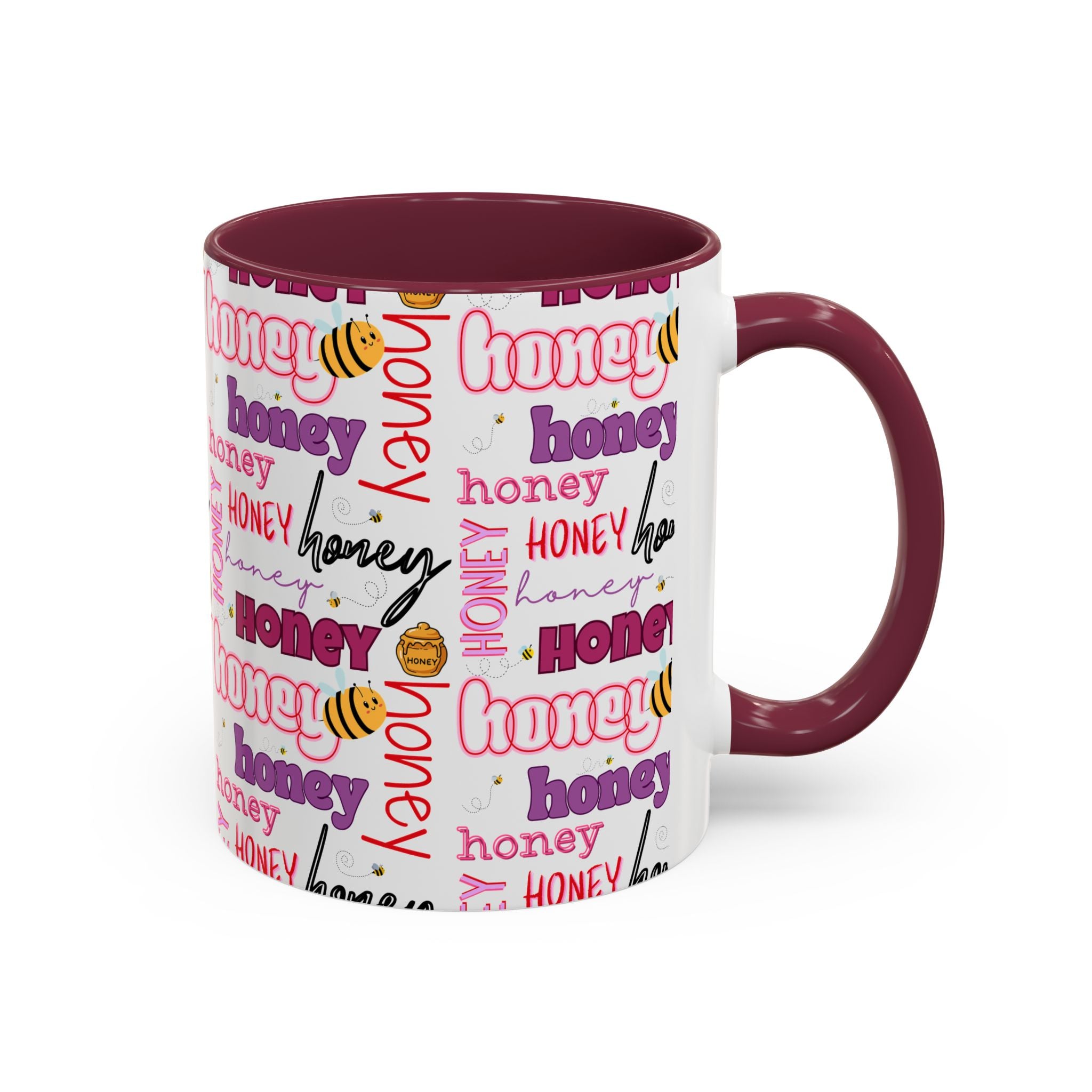 Honey Script Pattern Mug | Colorful Ceramic Mug