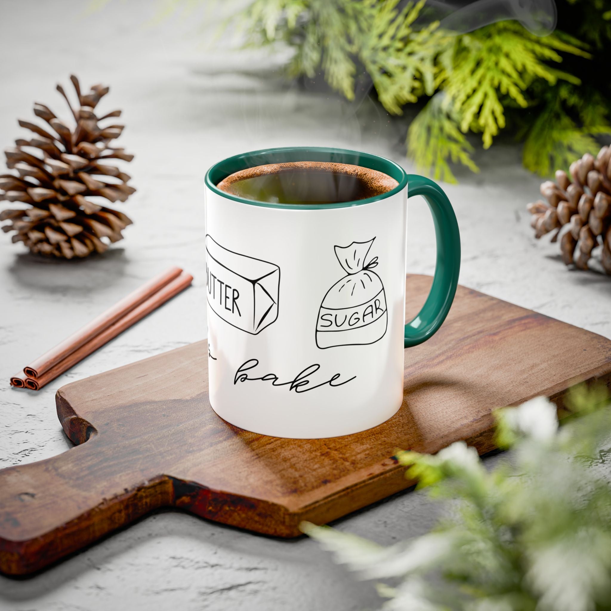 Baking Ingredients Illustration Mug | Ceramic Mug