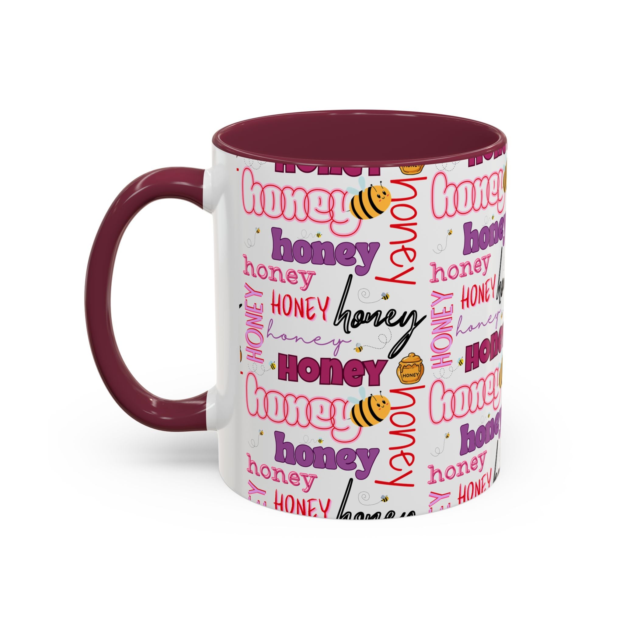 Honey Script Pattern Mug | Colorful Ceramic Mug