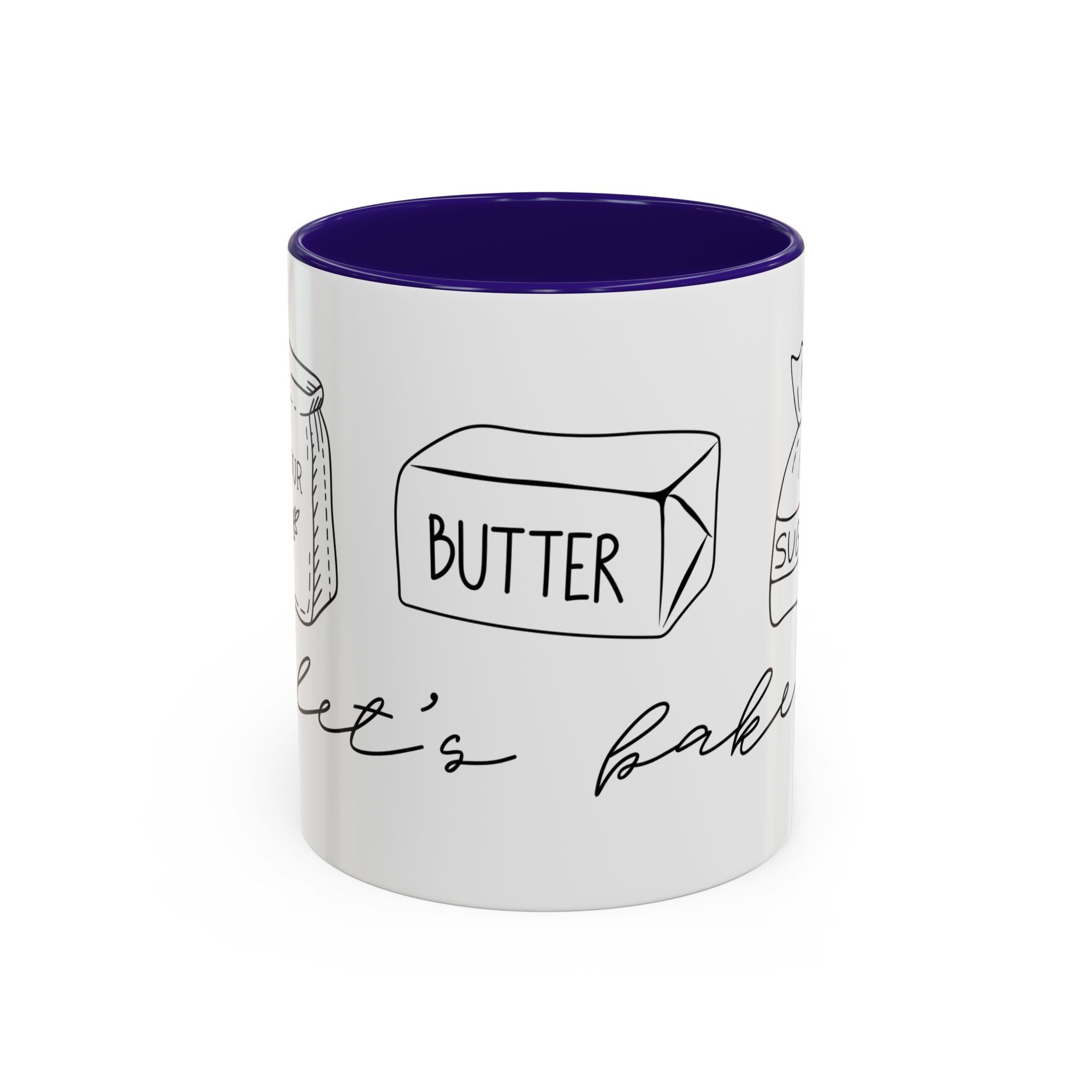 Baking Ingredients Illustration Mug | Ceramic Mug