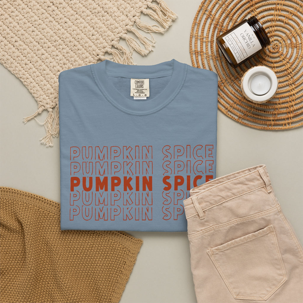 Pumpkin Spice Repeat T-Shirt — Fall Seasonal Graphic Tee