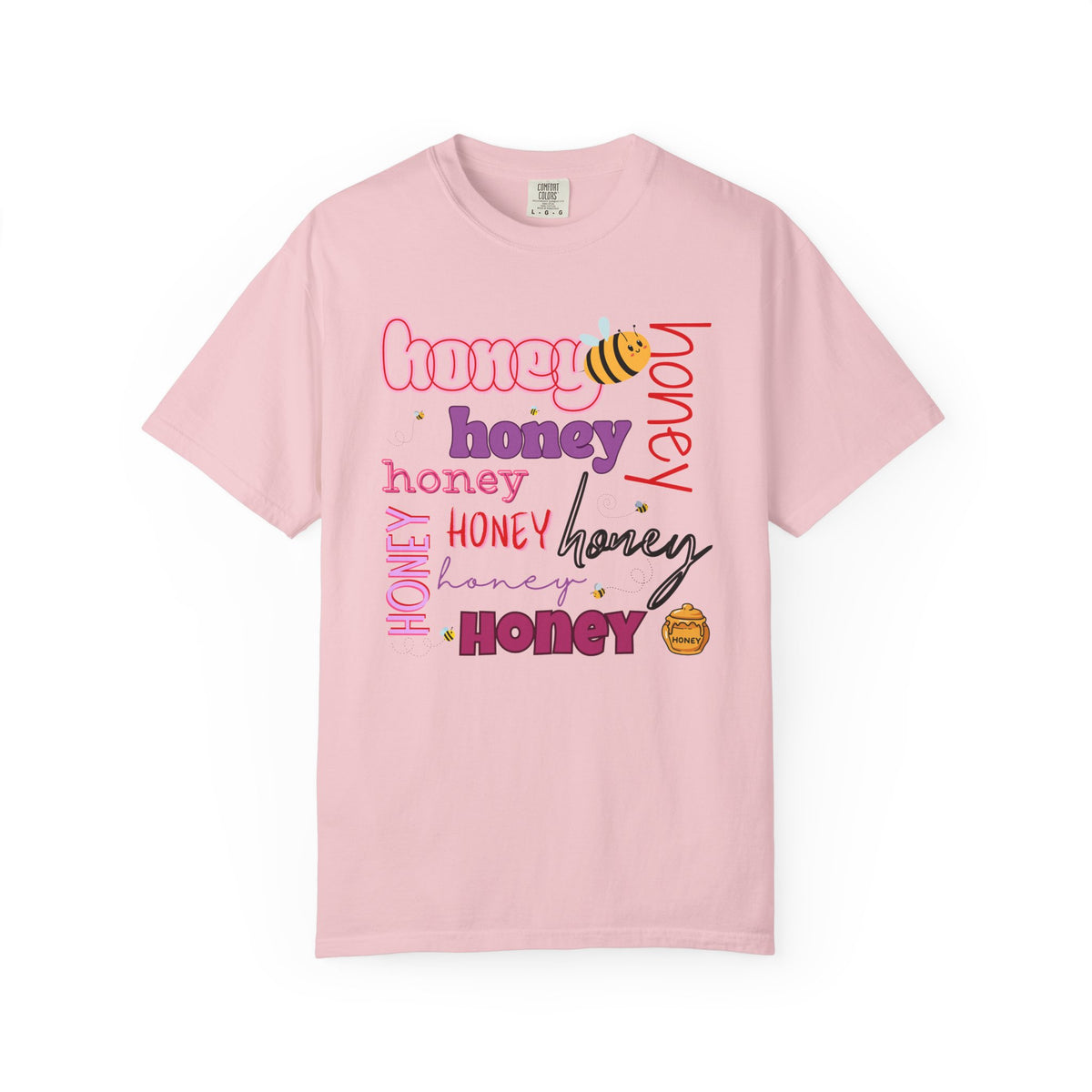 Honey Script Graphic T-Shirt — Playful Bee Typography Tee