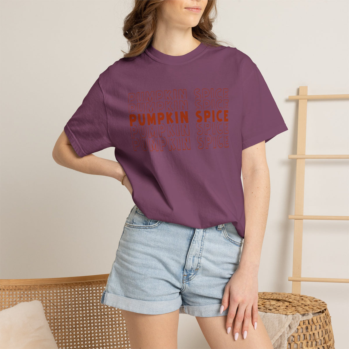 Pumpkin Spice Repeat T-Shirt — Fall Seasonal Graphic Tee