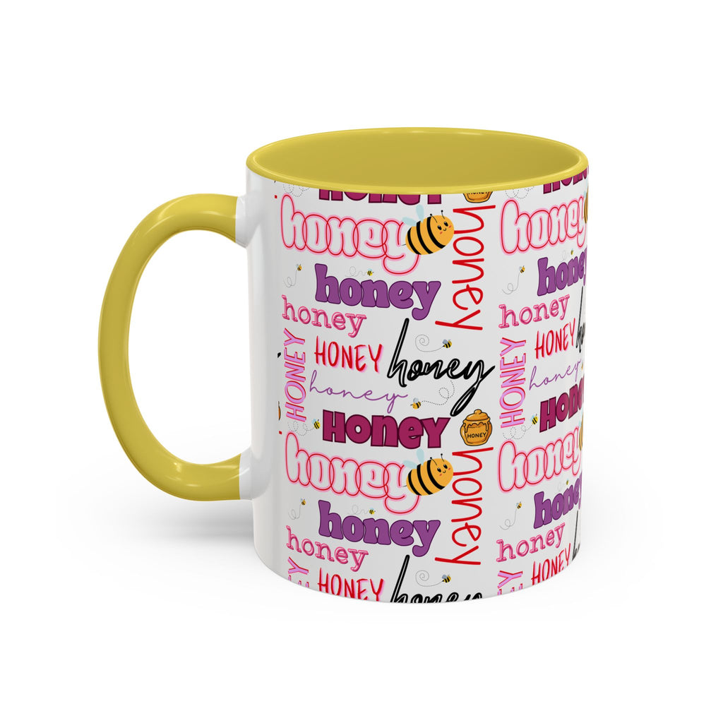 Honey Script Pattern Mug | Colorful Ceramic Mug