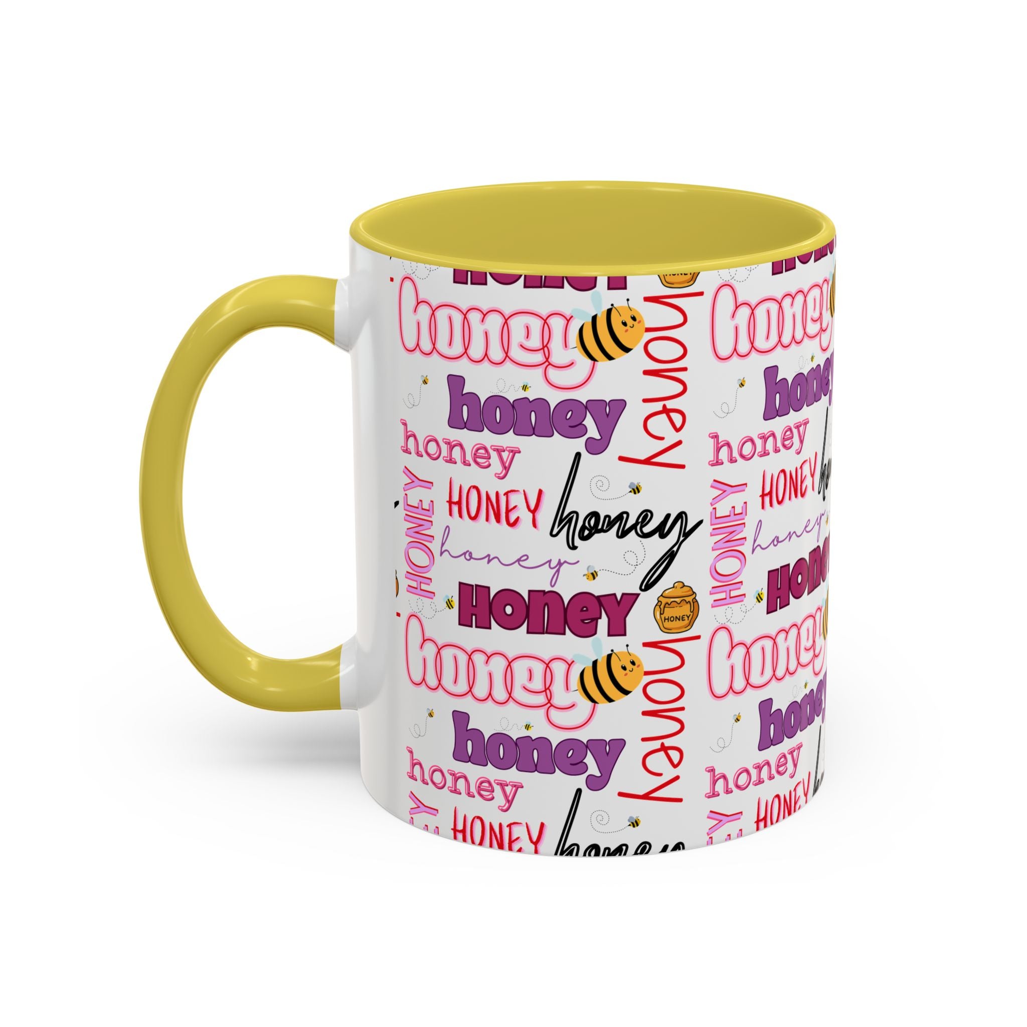 Honey Script Pattern Mug | Colorful Ceramic Mug
