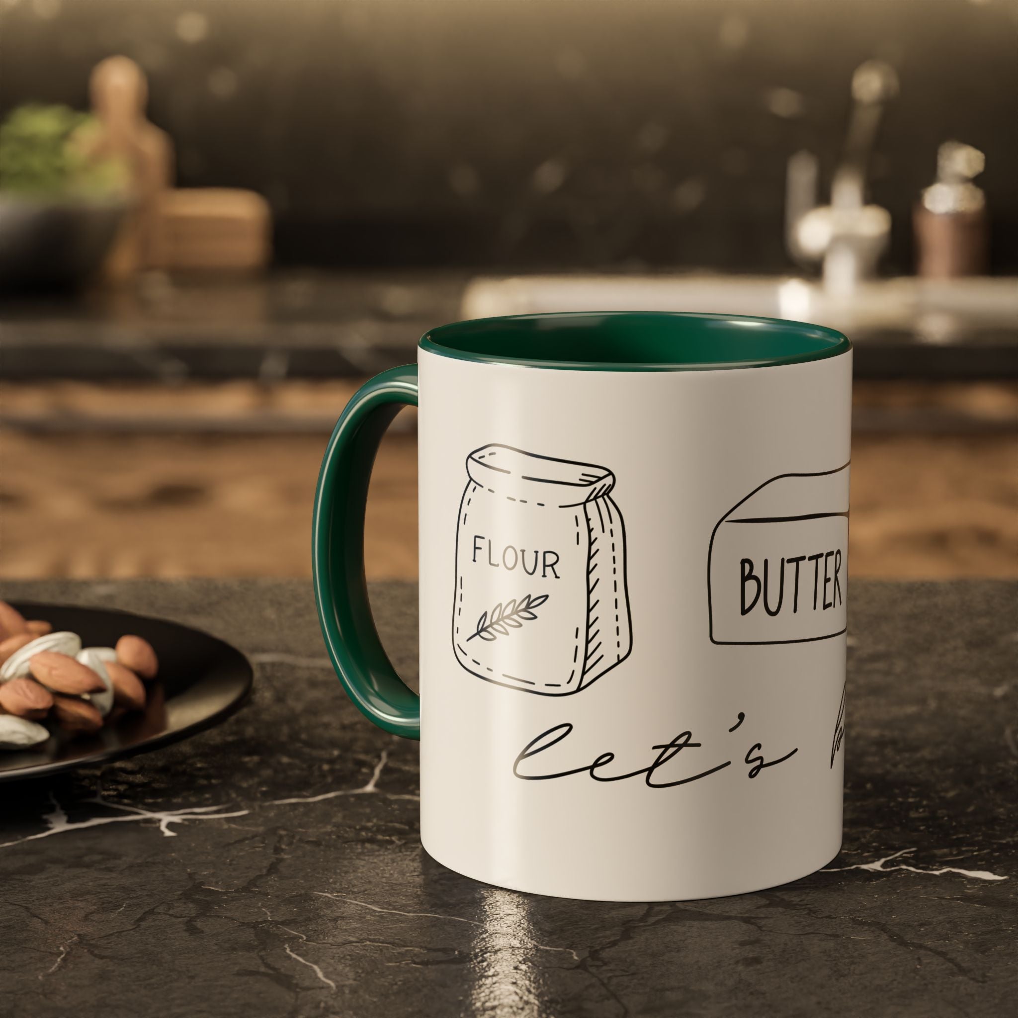 Baking Ingredients Illustration Mug | Ceramic Mug