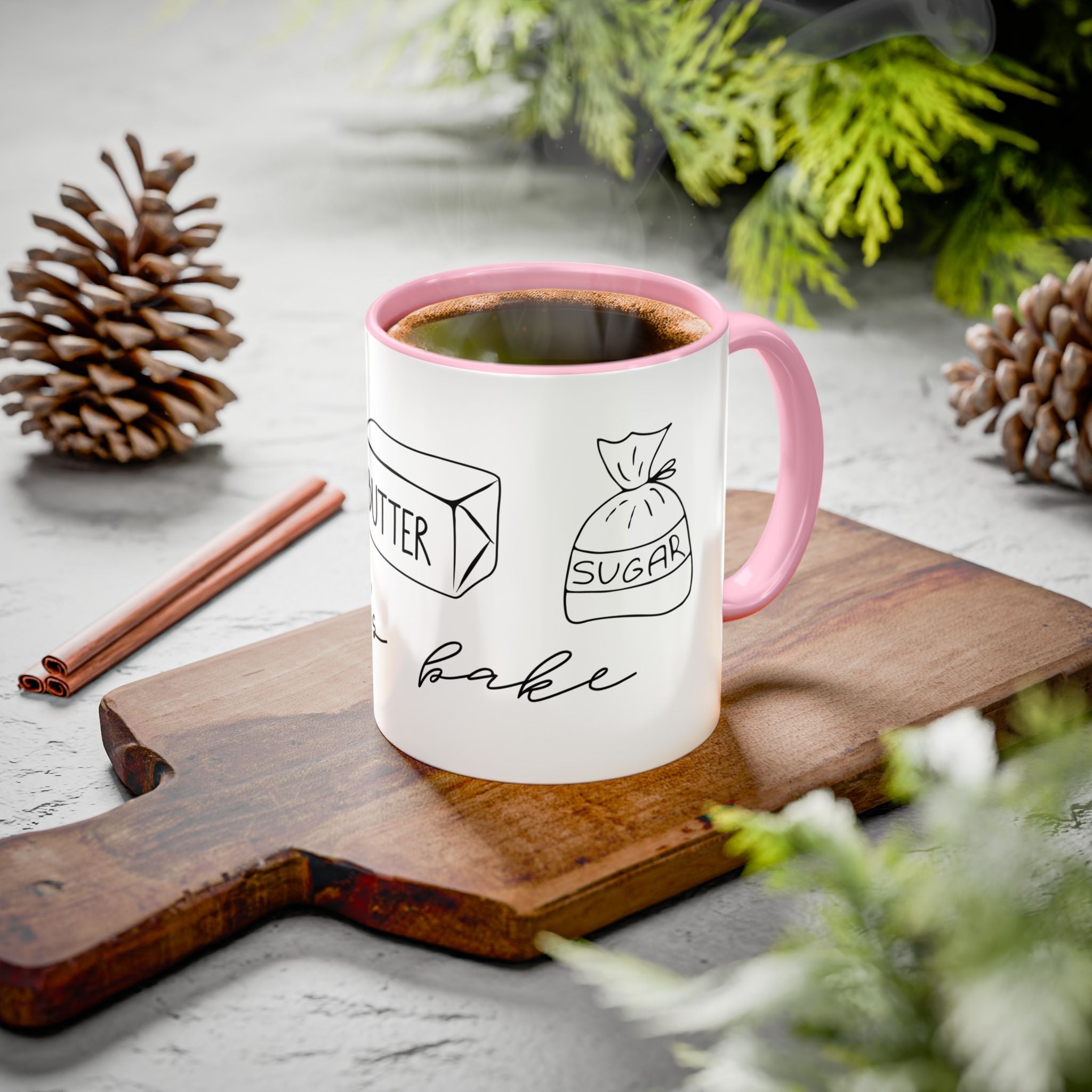 Baking Ingredients Illustration Mug | Ceramic Mug