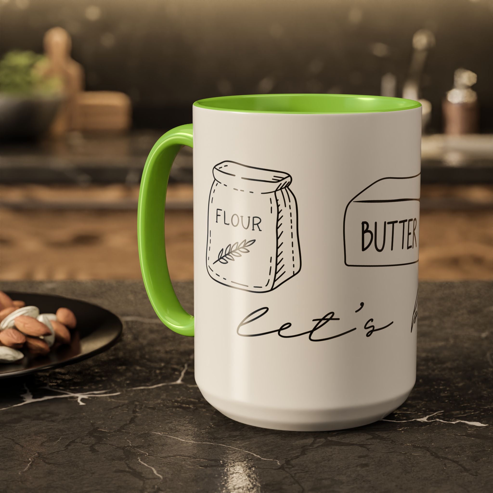 Baking Ingredients Illustration Mug | Ceramic Mug