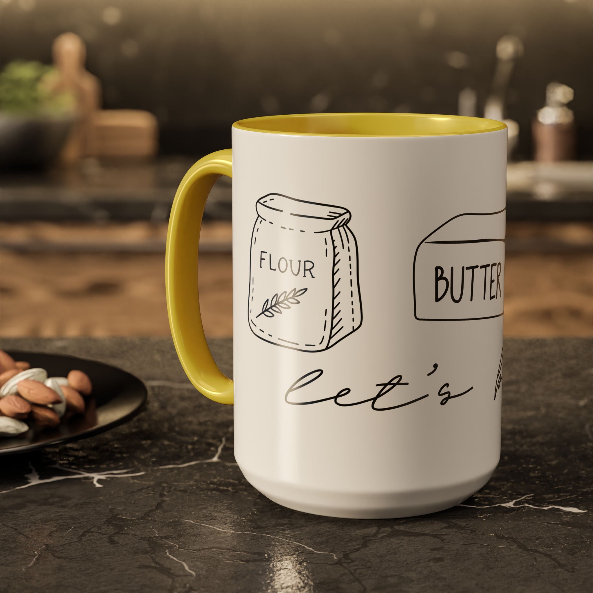 Baking Ingredients Illustration Mug | Ceramic Mug
