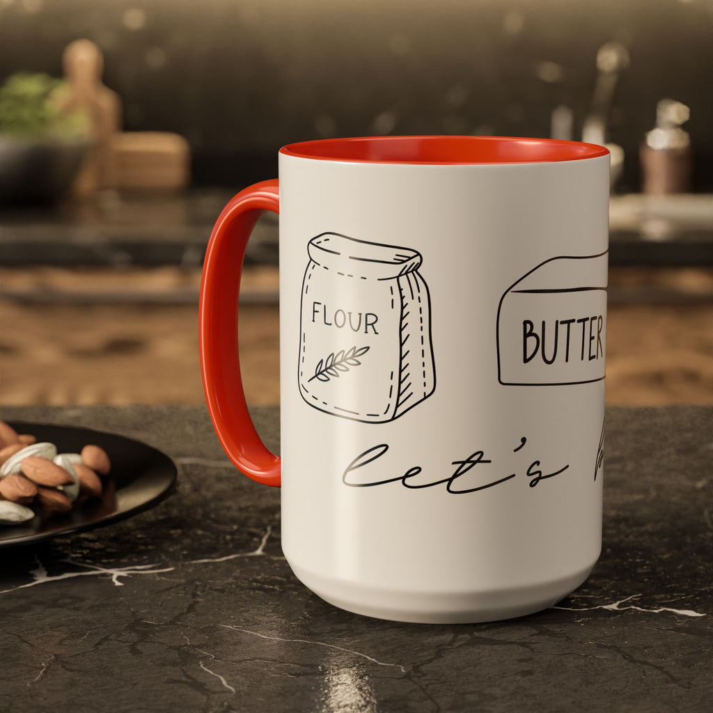 Baking Ingredients Illustration Mug | Ceramic Mug
