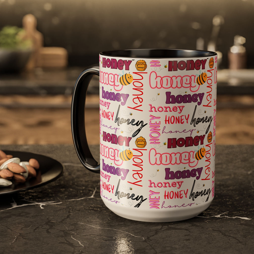 Honey Script Pattern Mug | Colorful Ceramic Mug