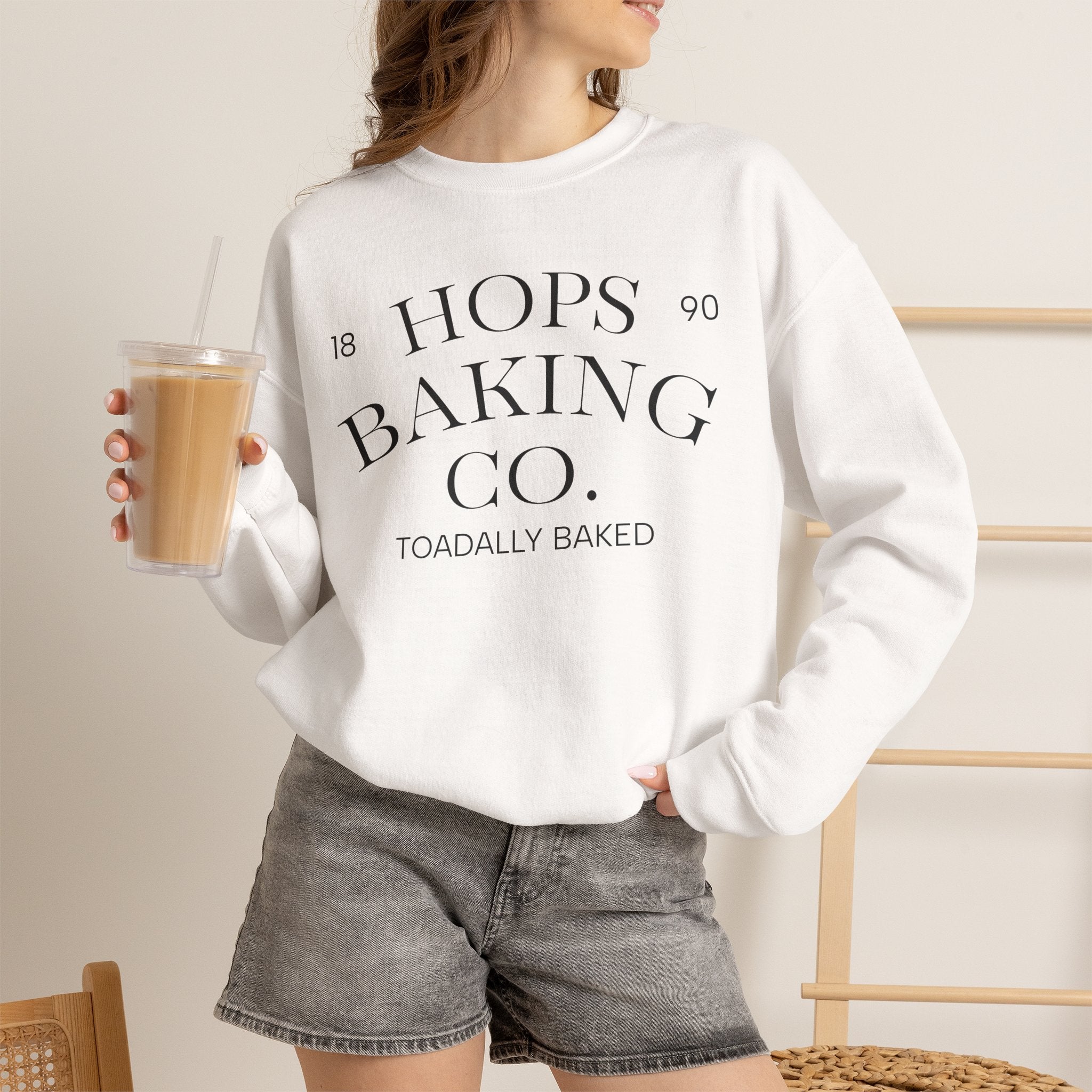 Hops Baking Co. Sweatshirt | Vintage Bakery Design