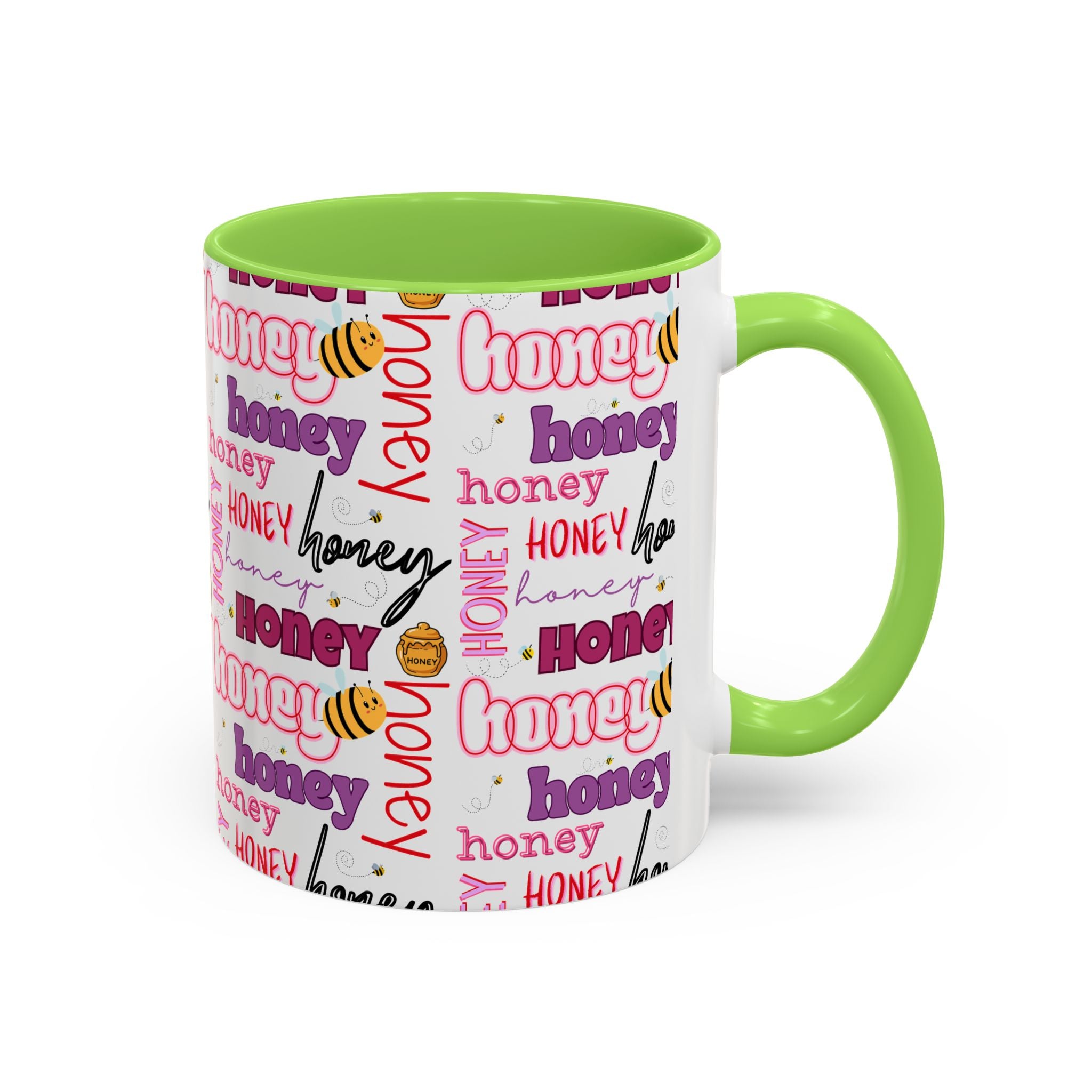 Honey Script Pattern Mug | Colorful Ceramic Mug