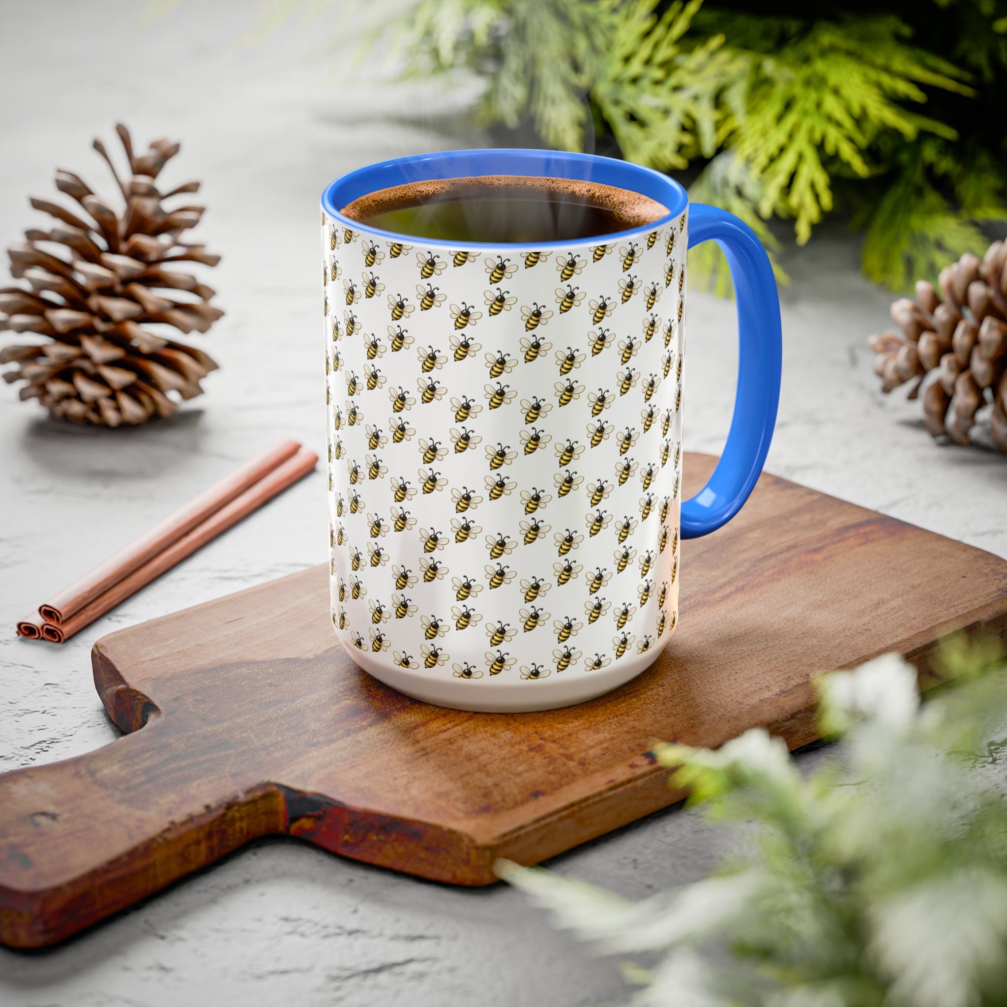 Honey Bee Pattern Mug | Ceramic Coffee Cup
