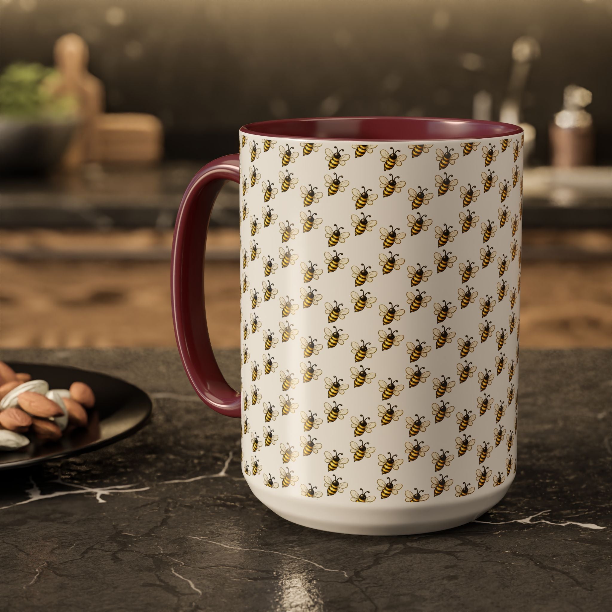 Honey Bee Pattern Mug | Ceramic Coffee Cup