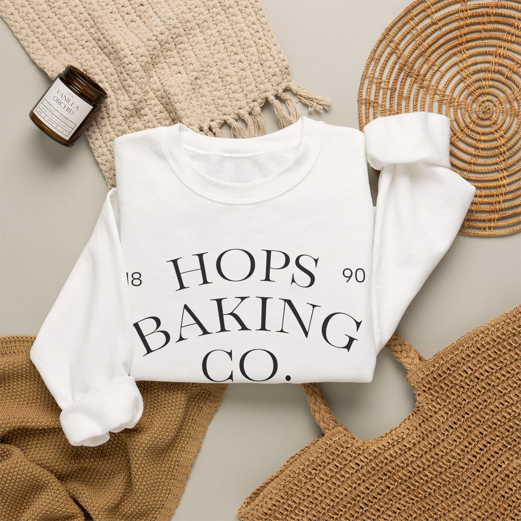 Hops Baking Co. Sweatshirt | Vintage Bakery Design