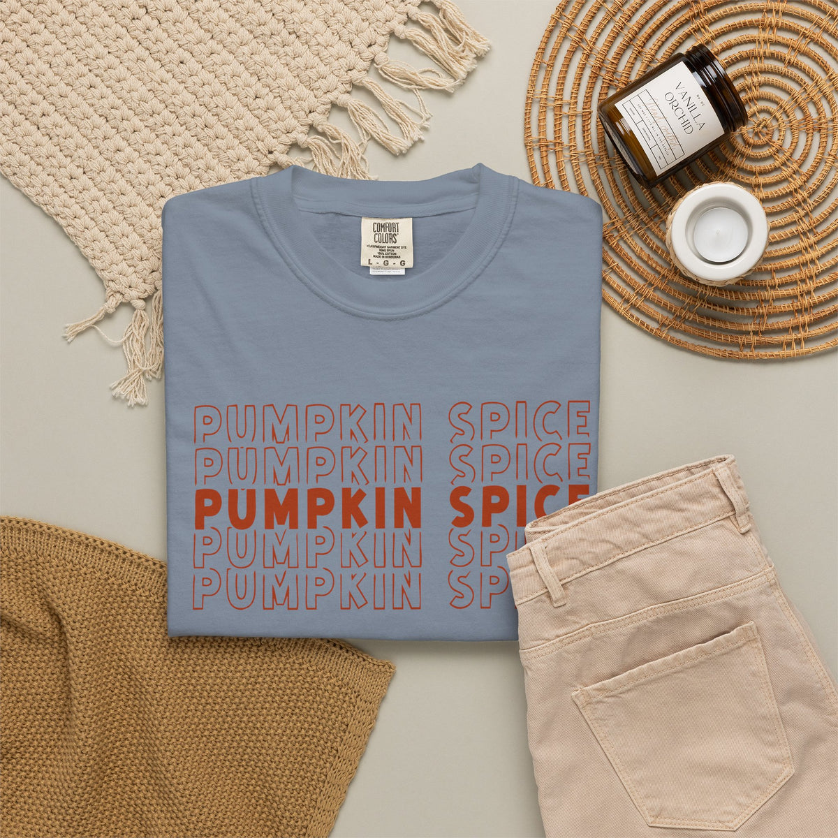 Pumpkin Spice Repeat T-Shirt — Fall Seasonal Graphic Tee