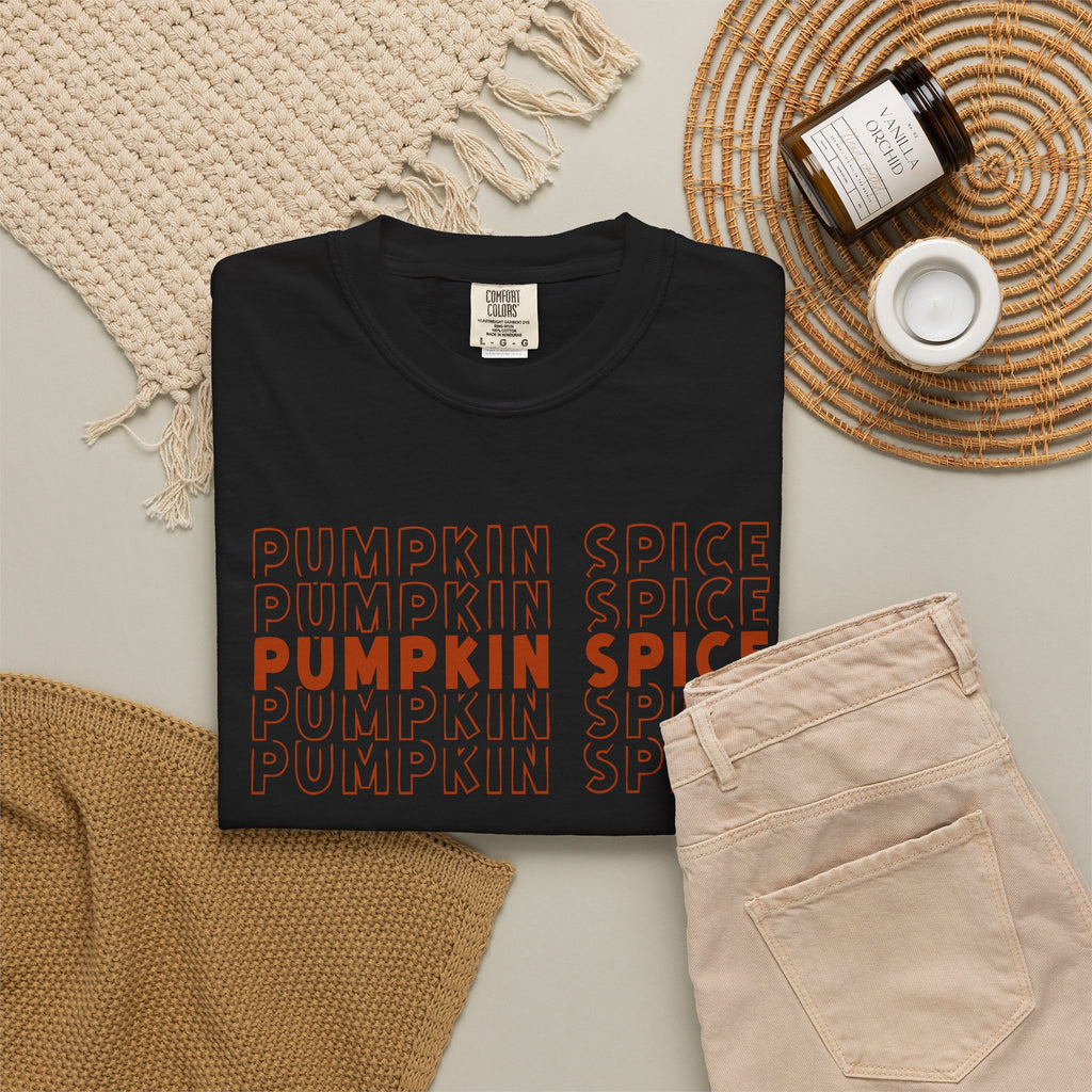 Pumpkin Spice Repeat T-Shirt — Fall Seasonal Graphic Tee