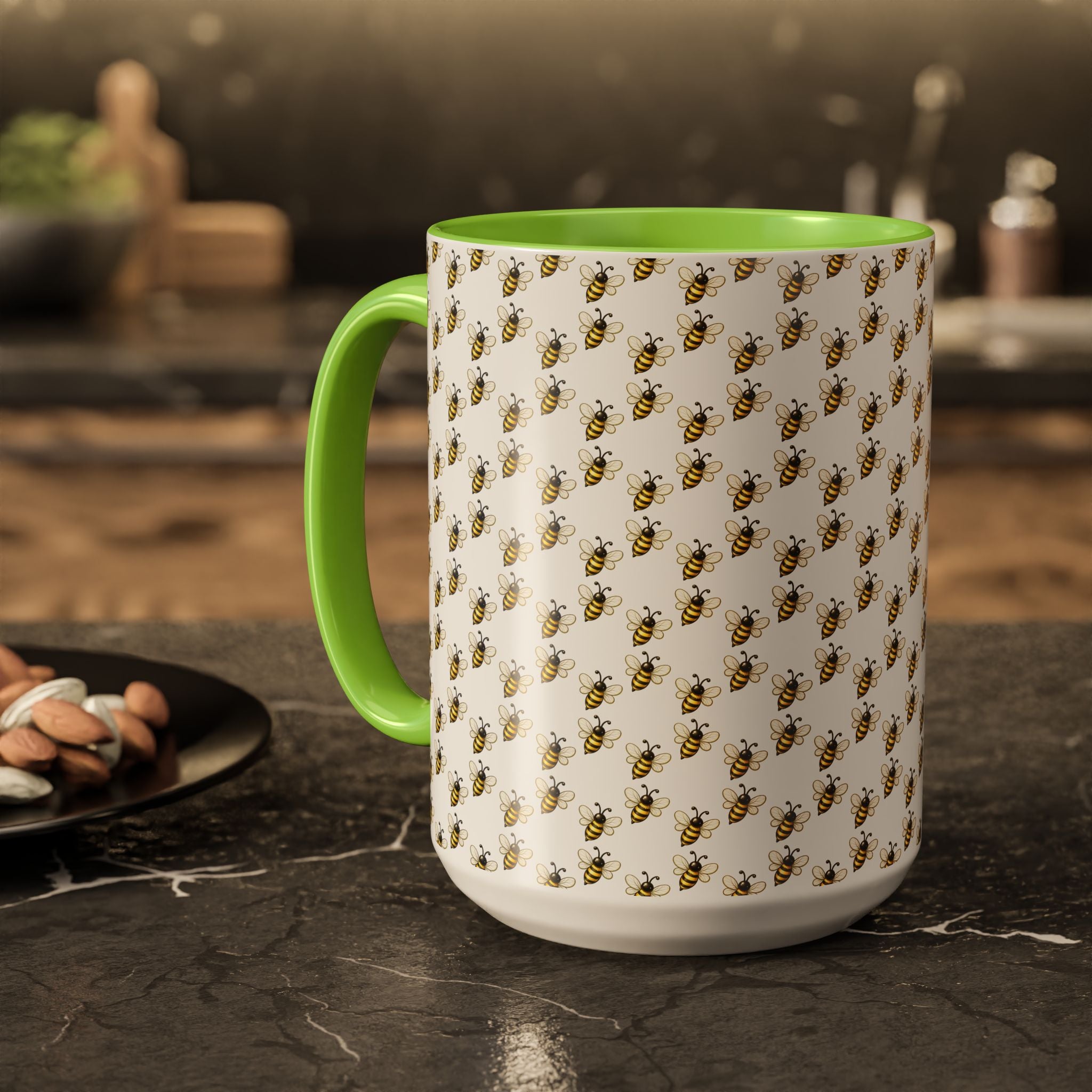 Honey Bee Pattern Mug | Ceramic Coffee Cup