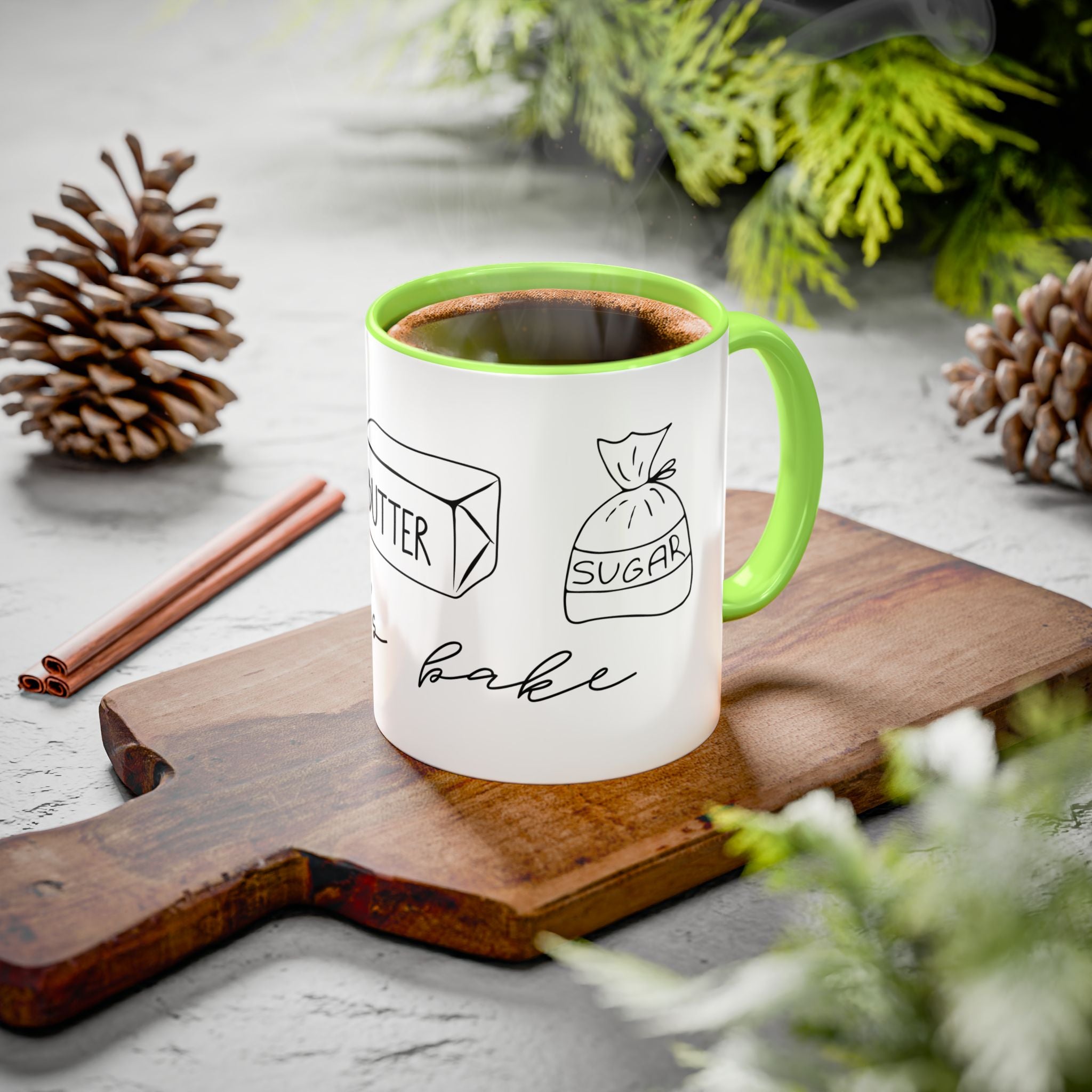 Baking Ingredients Illustration Mug | Ceramic Mug