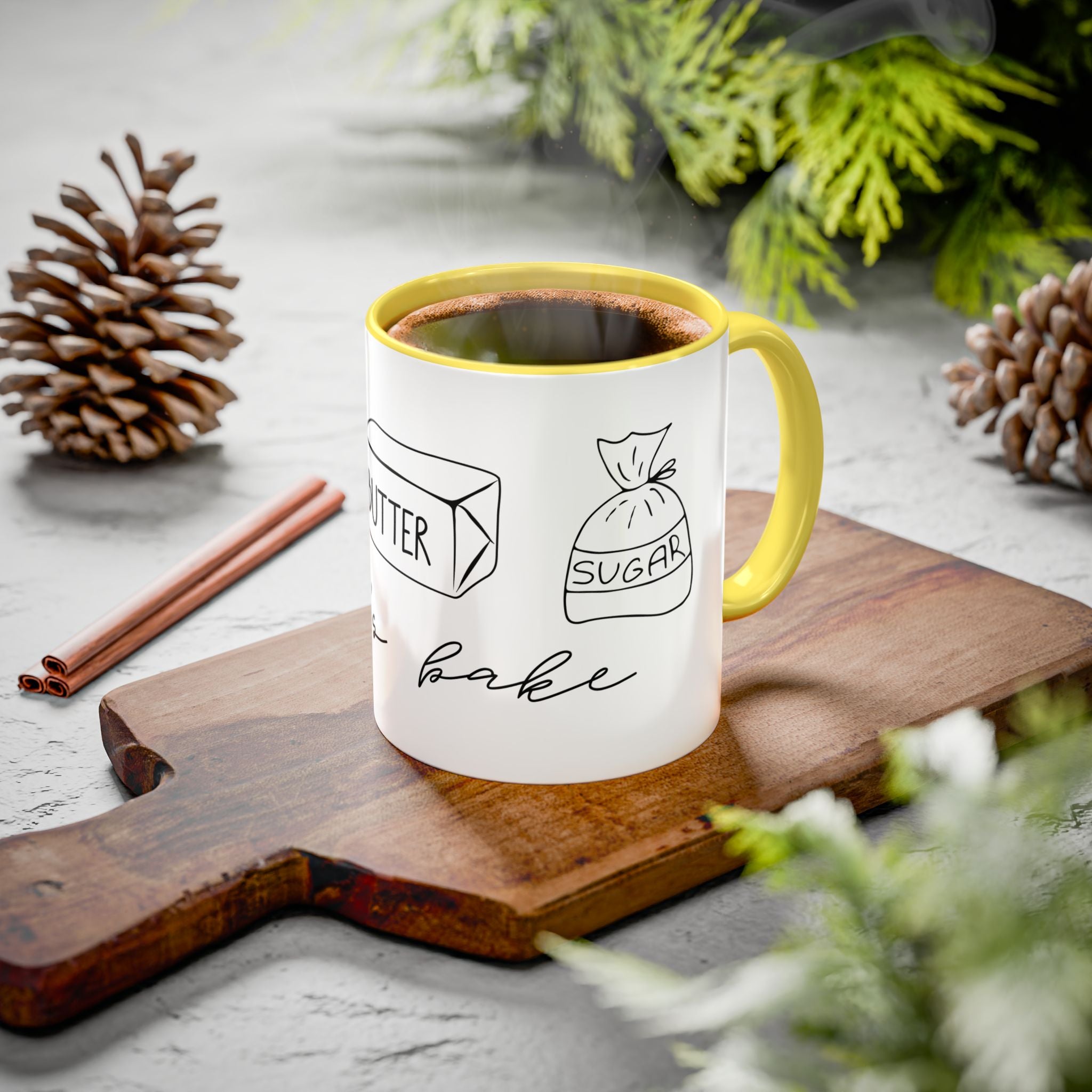 Baking Ingredients Illustration Mug | Ceramic Mug