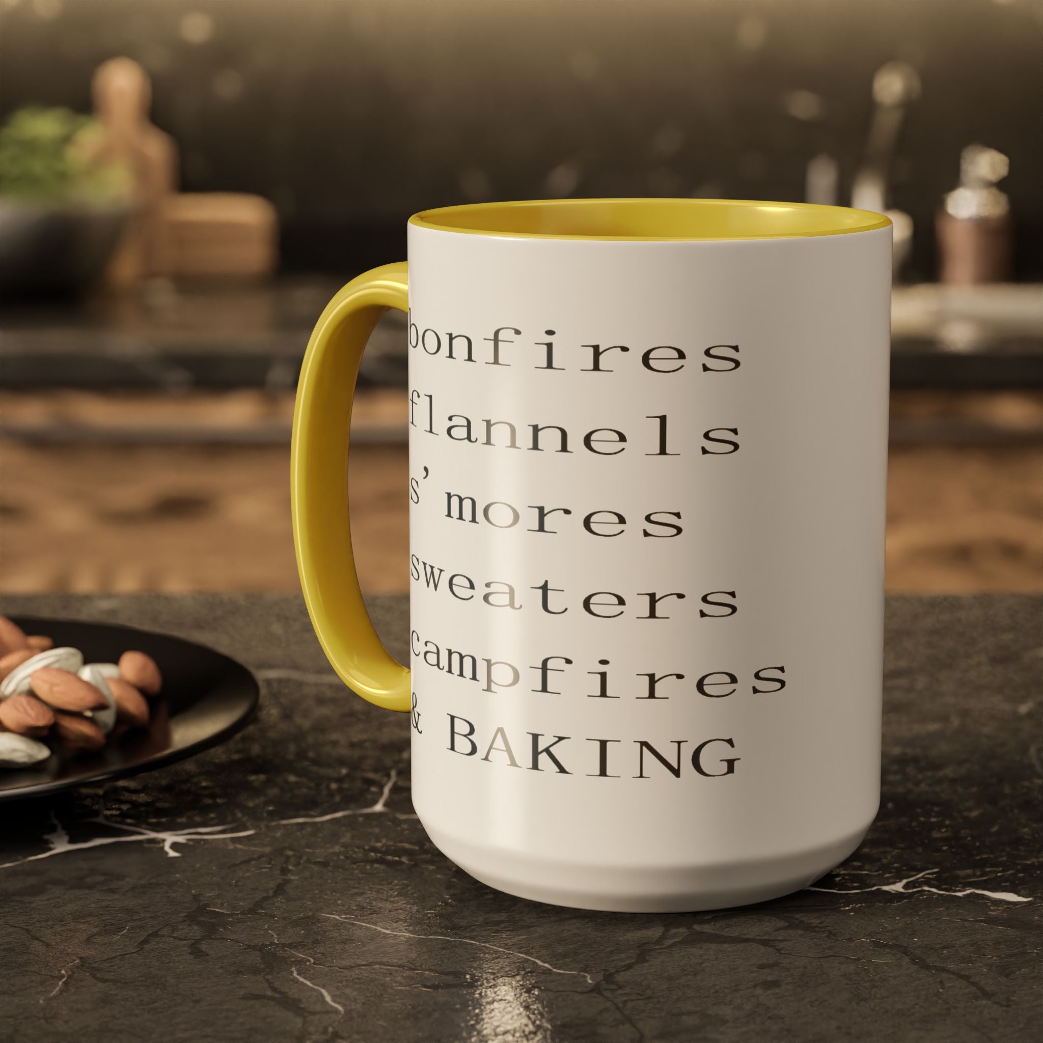 Minimalist Line Text Coffee Mug | Color Accent Mug