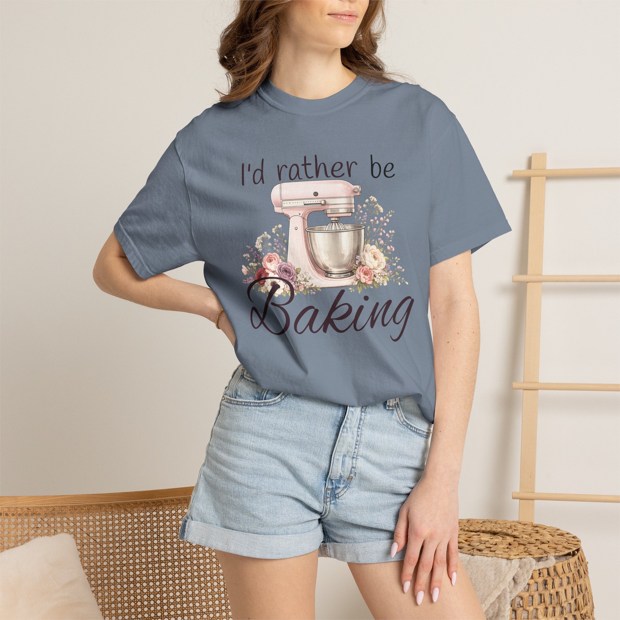 I'd Rather Be Baking T-shirt | Baking Mixer Graphic