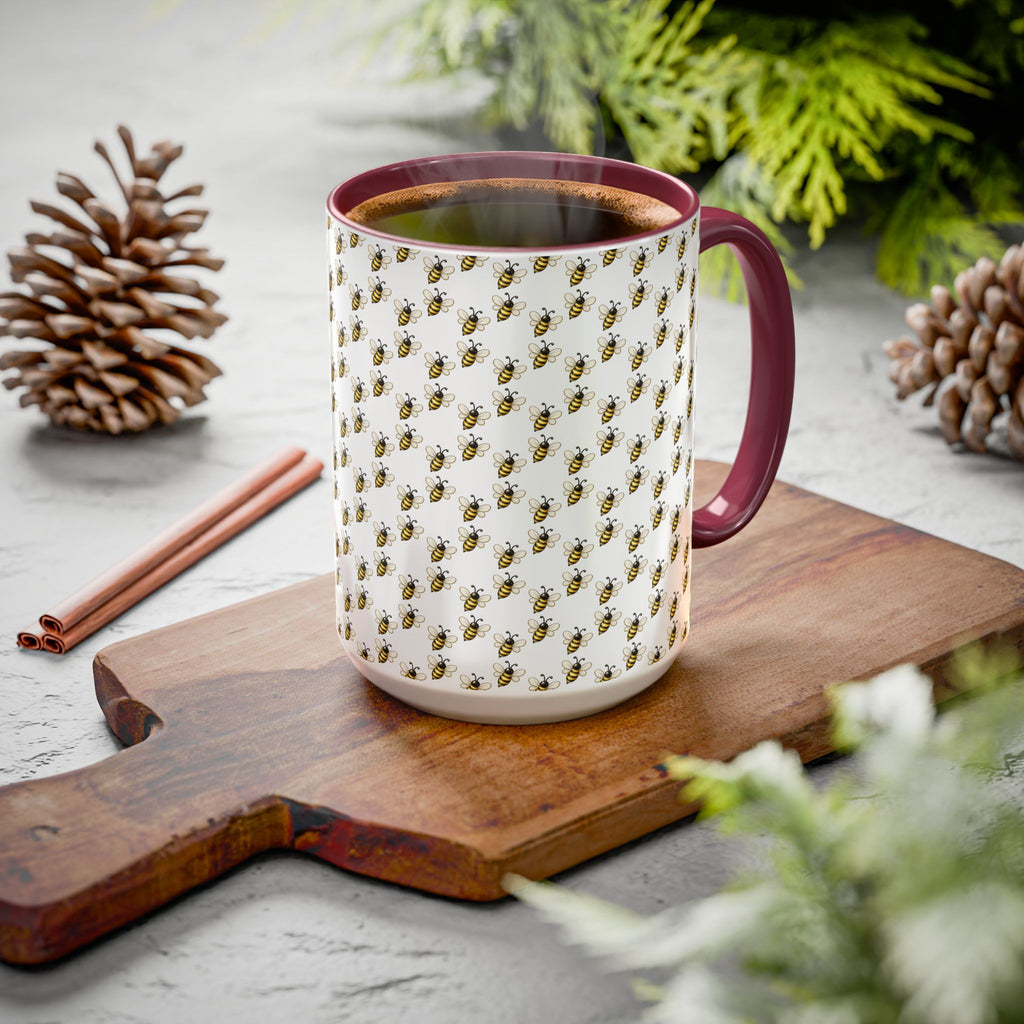 Honey Bee Pattern Mug | Ceramic Coffee Cup