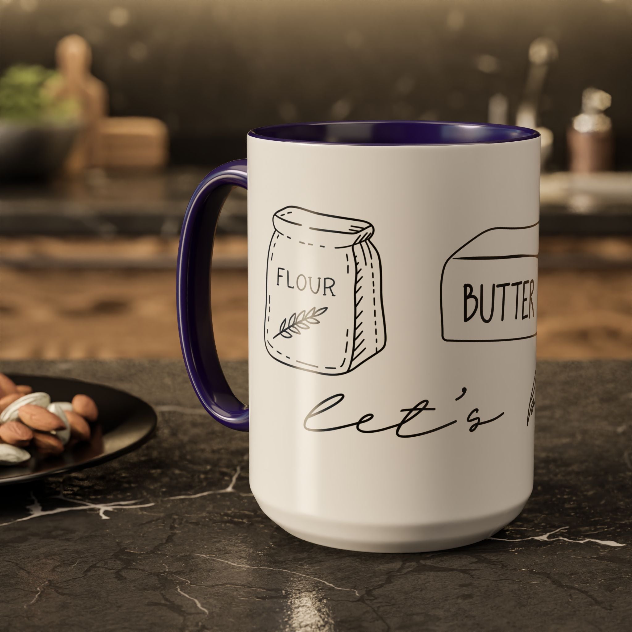Baking Ingredients Illustration Mug | Ceramic Mug