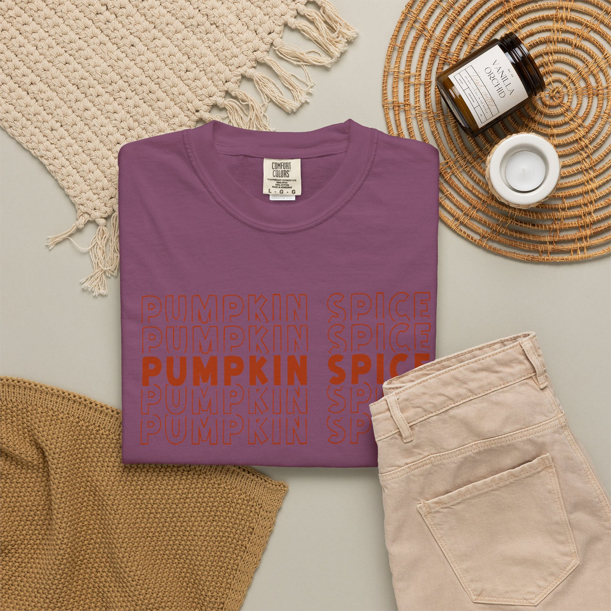 Pumpkin Spice Repeat T-Shirt — Fall Seasonal Graphic Tee