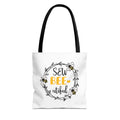 Sew Bee-utiful Tote Bag White | bee sewing craft motif