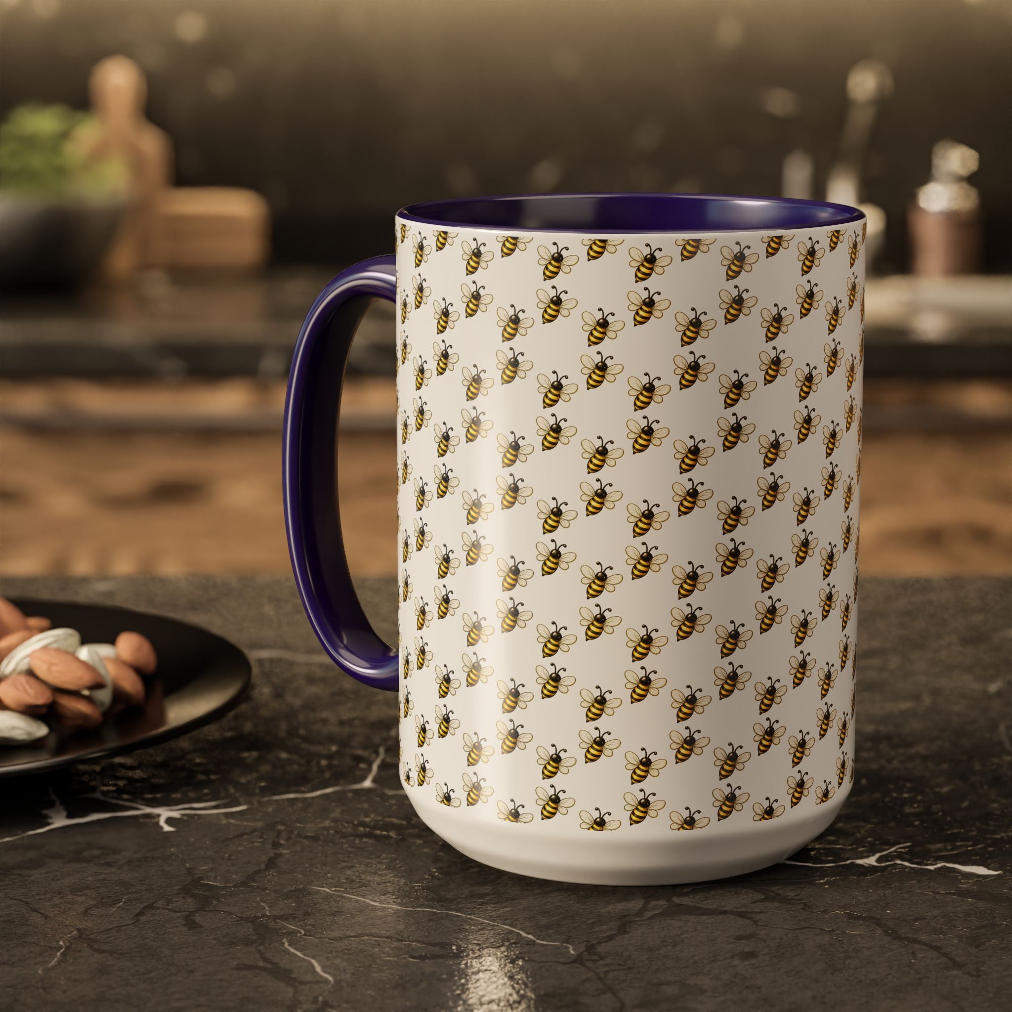 Honey Bee Pattern Mug | Ceramic Coffee Cup