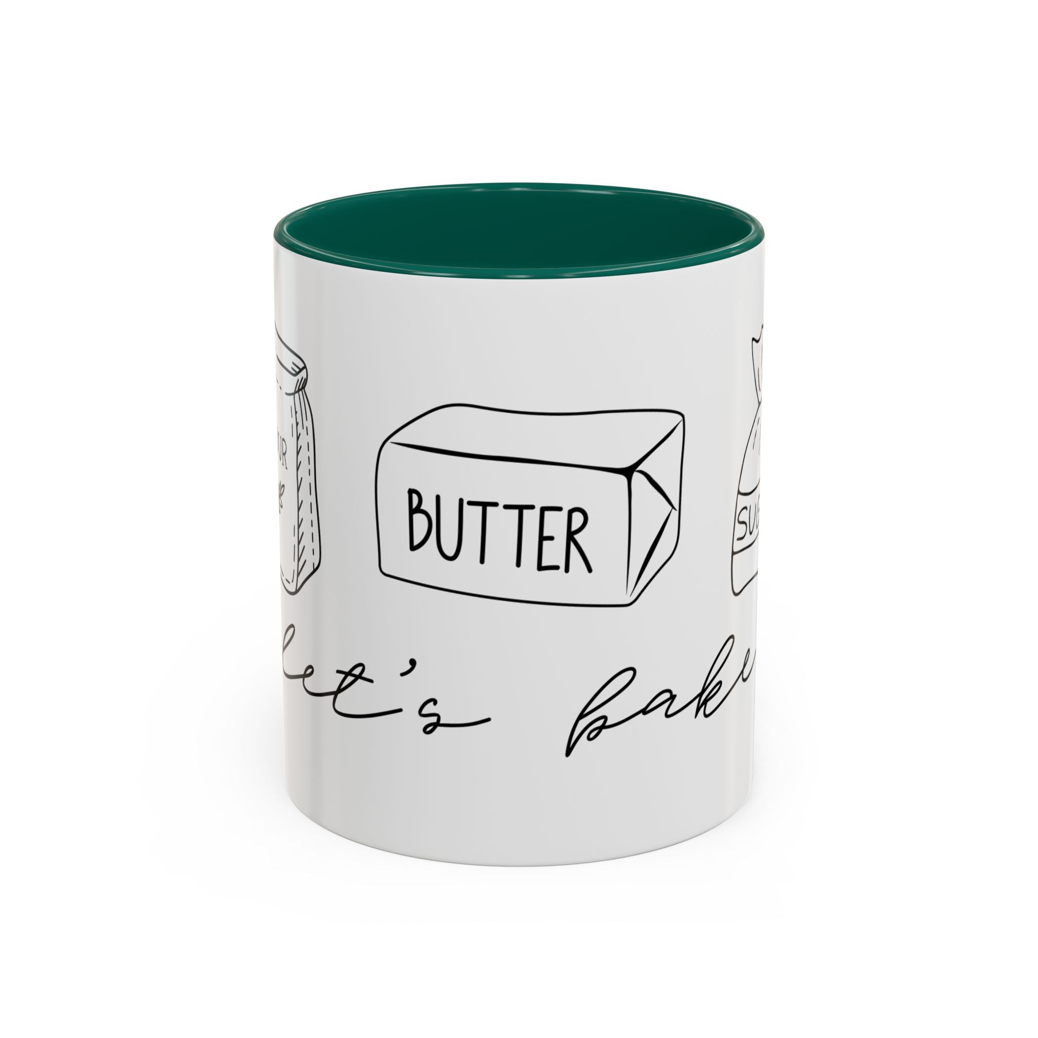 Baking Ingredients Illustration Mug | Ceramic Mug