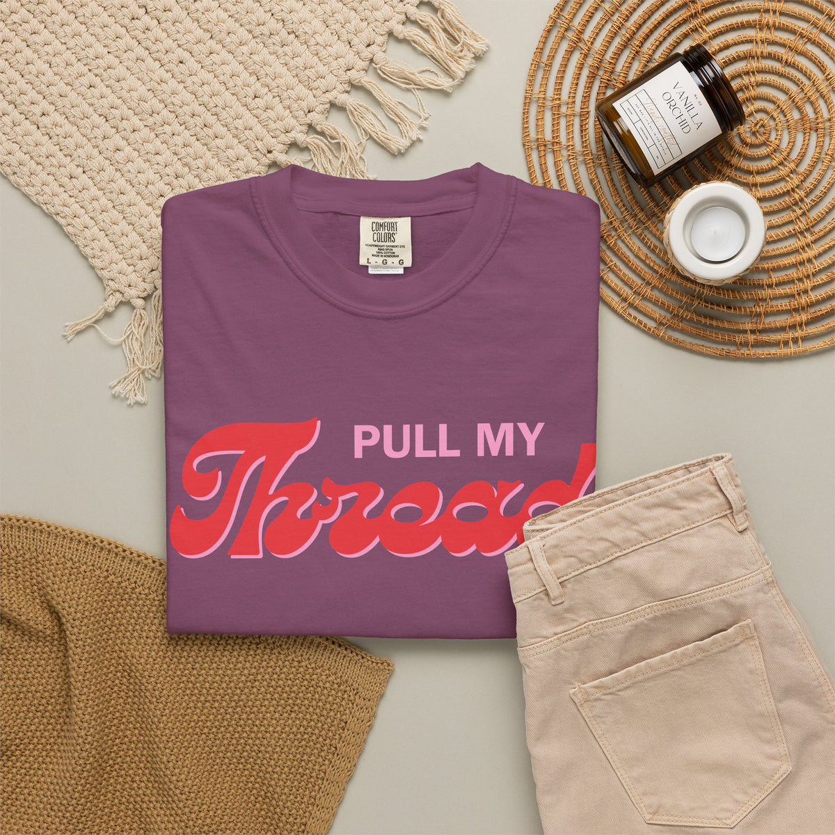 Pull My Thread T-Shirt — Retro Script Graphic Tee