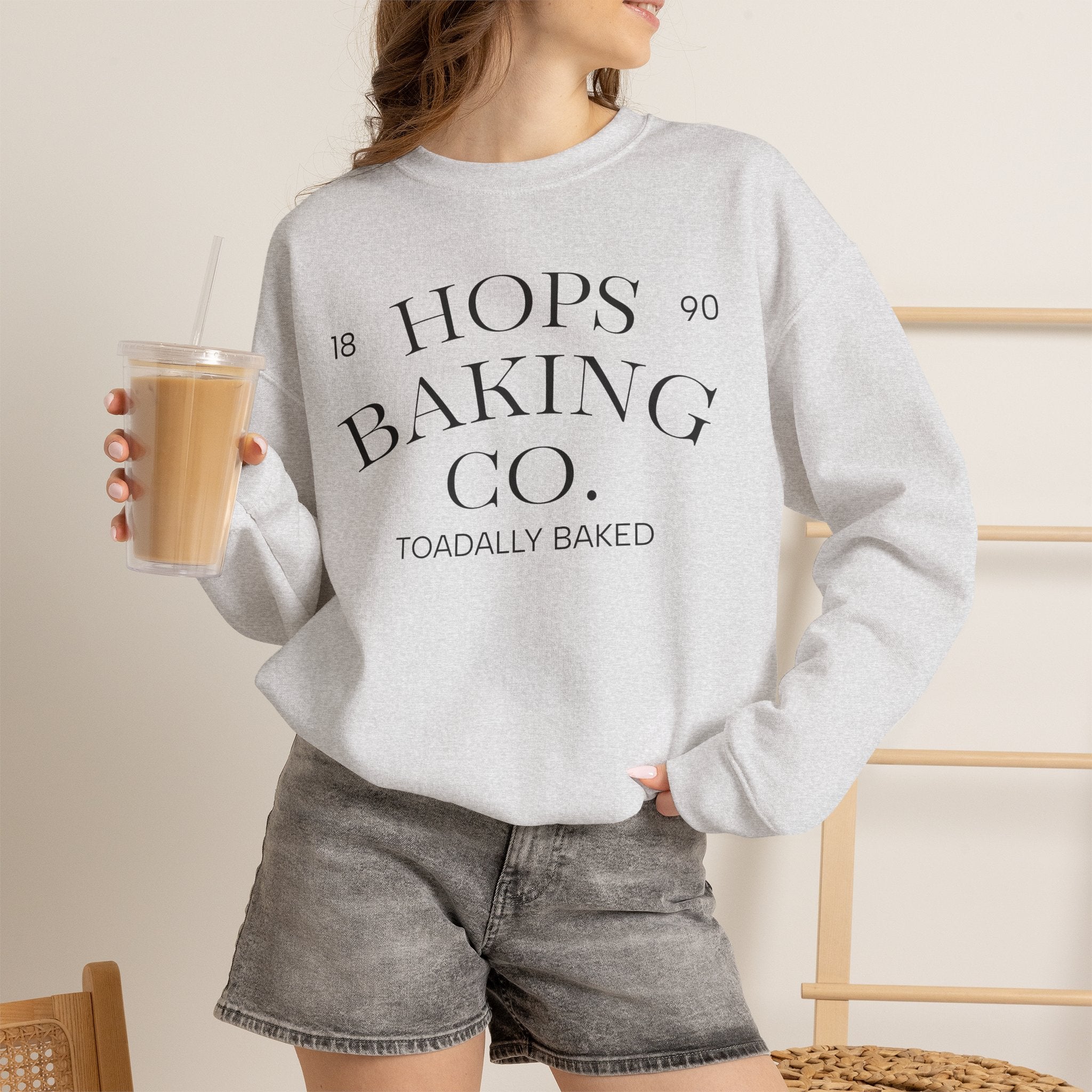 Hops Baking Co. Sweatshirt | Vintage Bakery Design