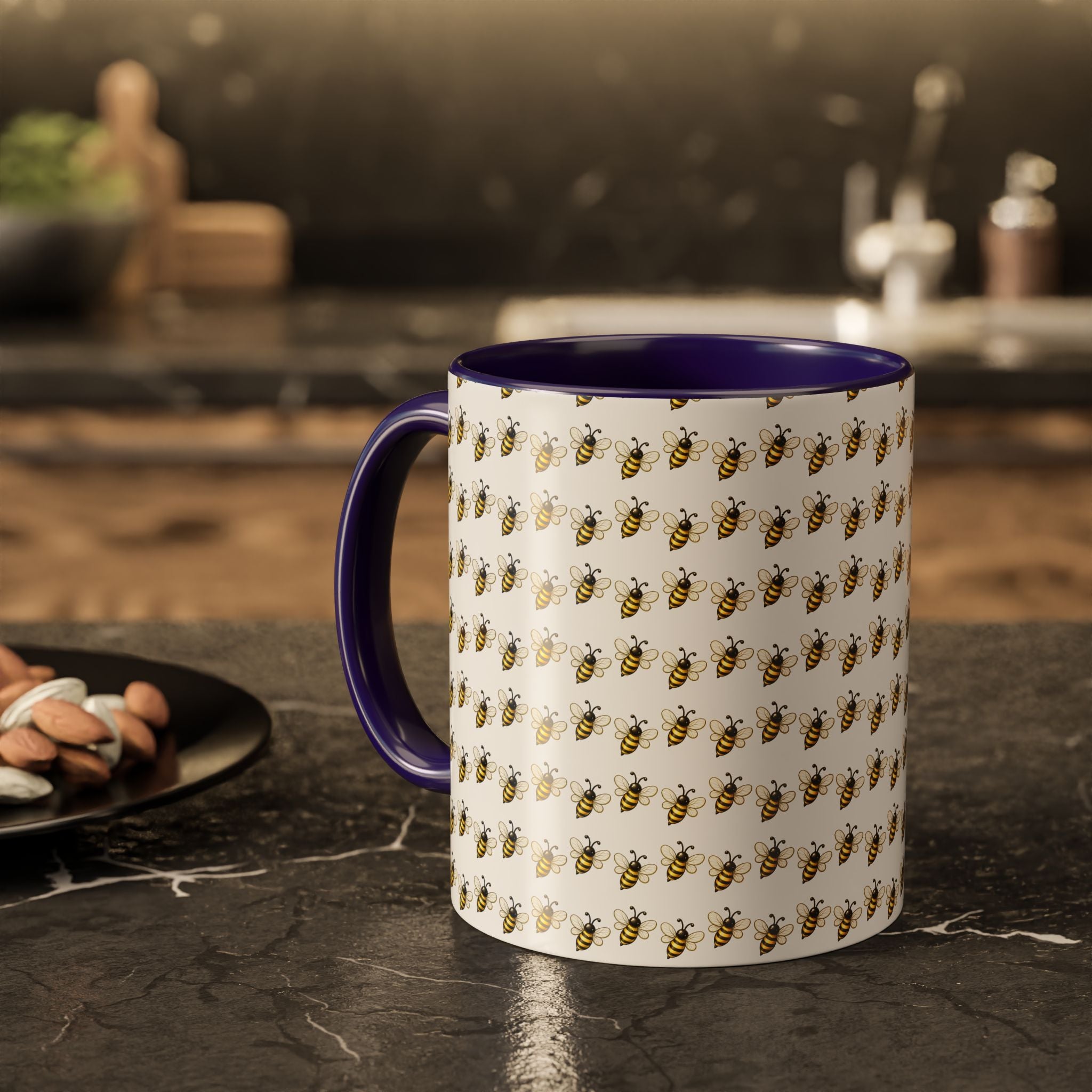 Honey Bee Pattern Mug | Ceramic Coffee Cup