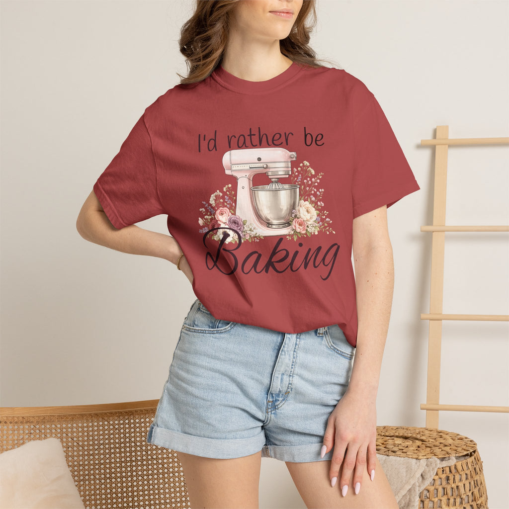 I'd Rather Be Baking T-shirt | Baking Mixer Graphic