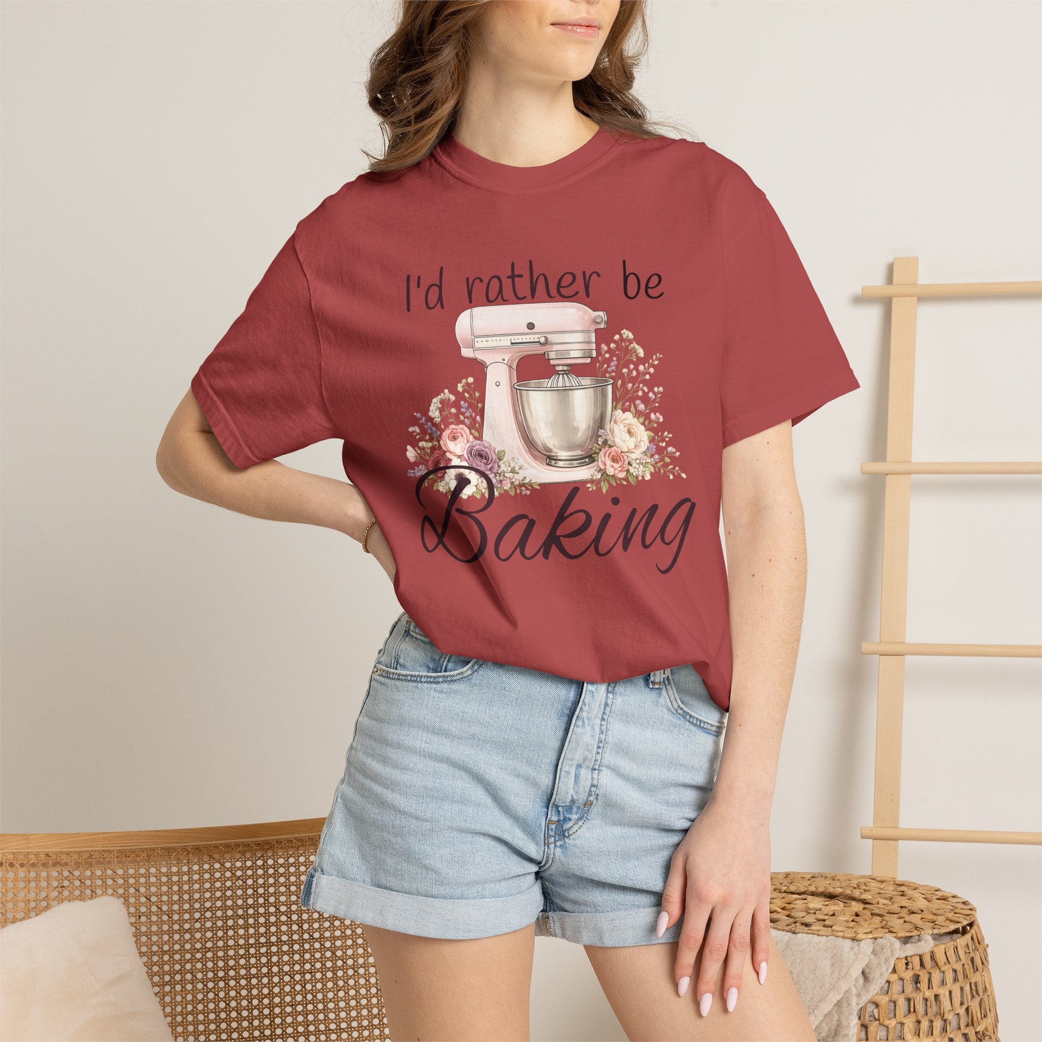I'd Rather Be Baking T-shirt | Baking Mixer Graphic
