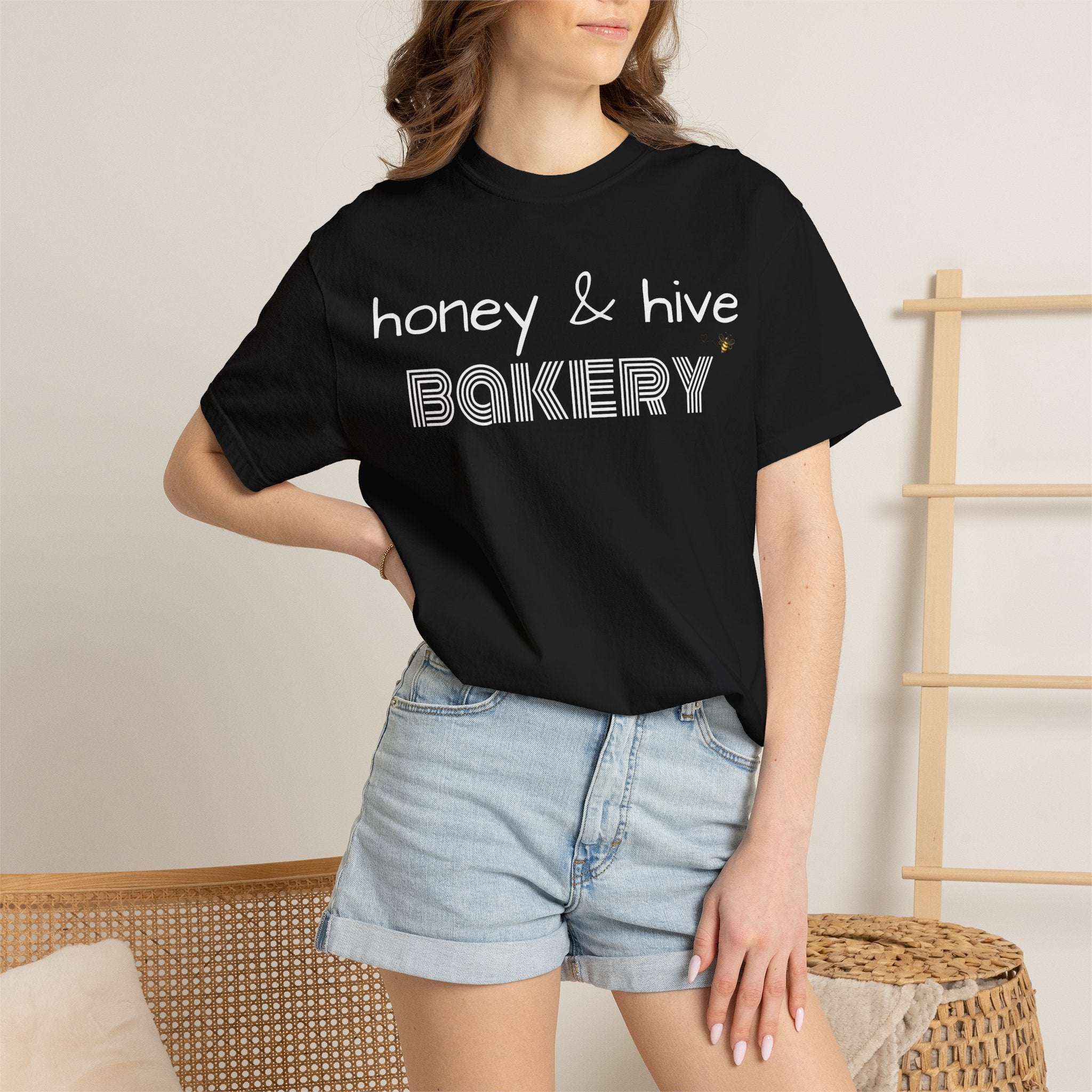 Honey & Hive Bakery T-shirt | Retro Script Logo