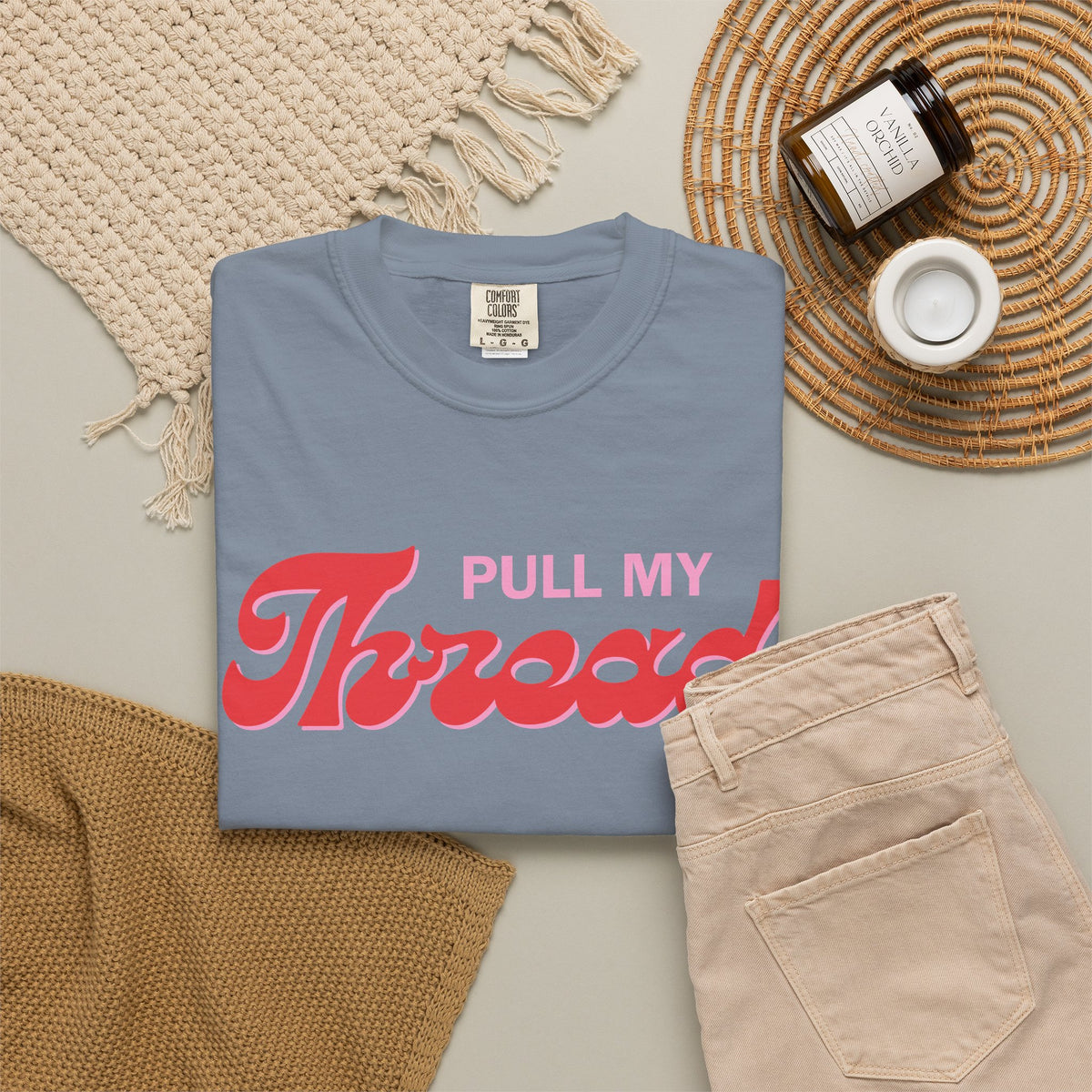 Pull My Thread T-Shirt — Retro Script Graphic Tee