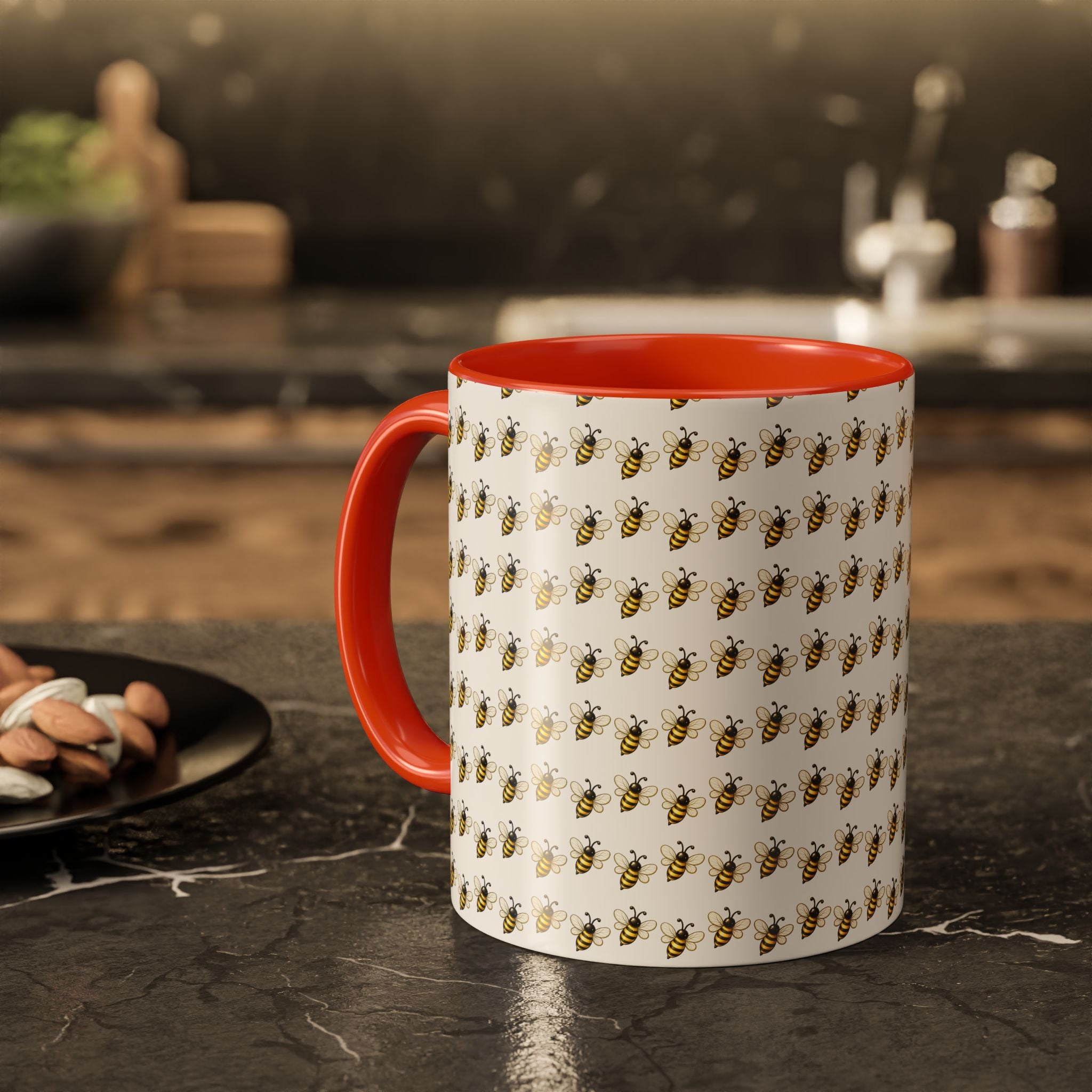 Honey Bee Pattern Mug | Ceramic Coffee Cup