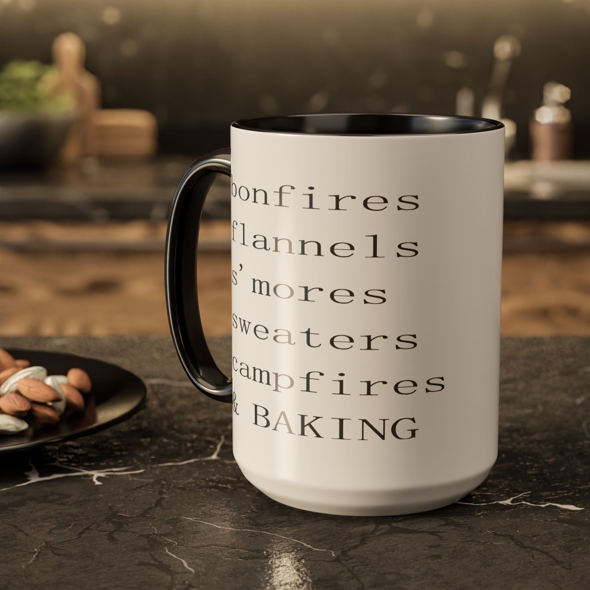 Minimalist Line Text Coffee Mug | Color Accent Mug