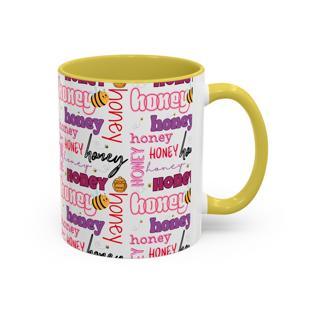 Honey Script Pattern Mug | Colorful Ceramic Mug