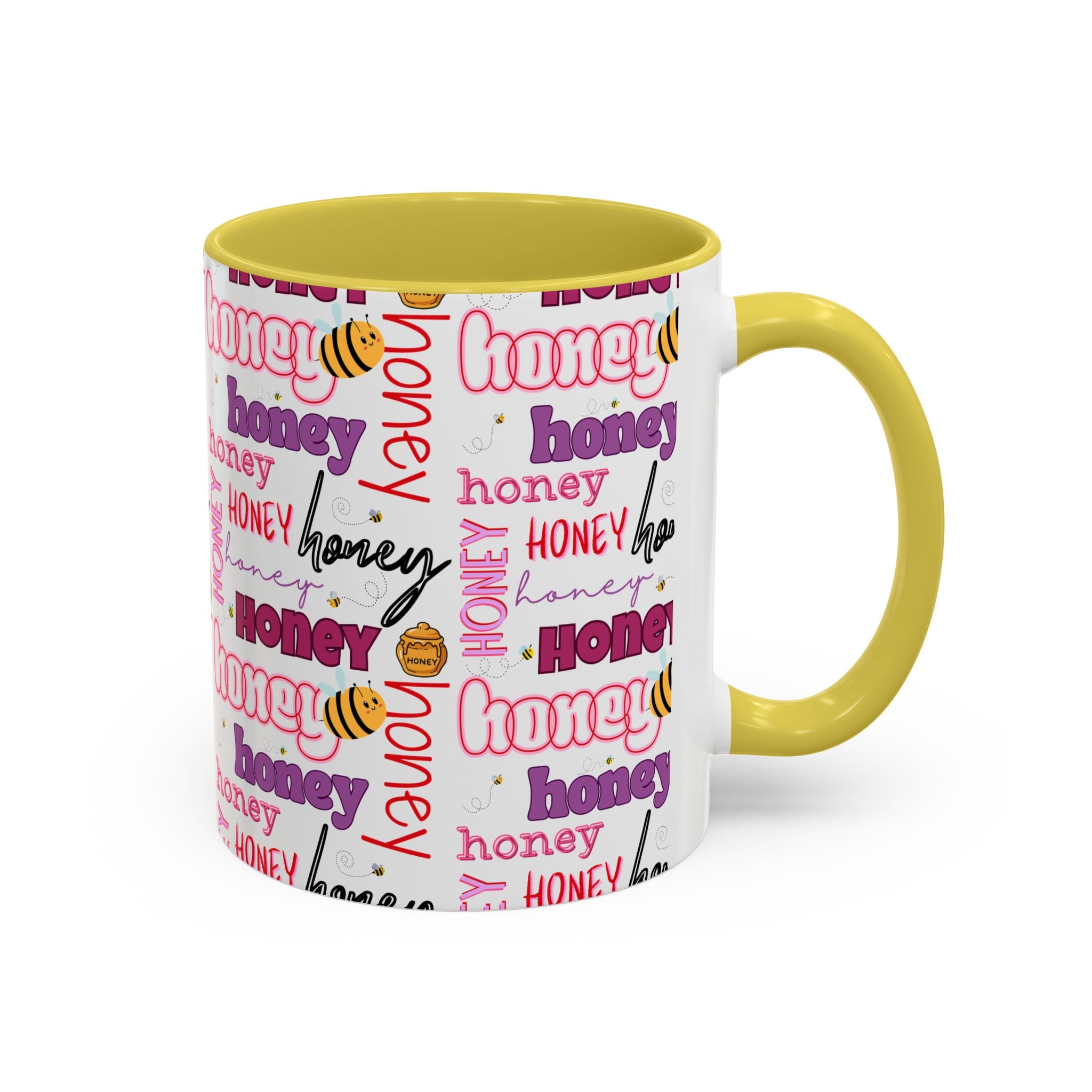 Honey Script Pattern Mug | Colorful Ceramic Mug