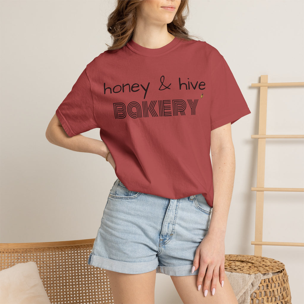 Honey & Hive Bakery T-shirt | Retro Script Logo
