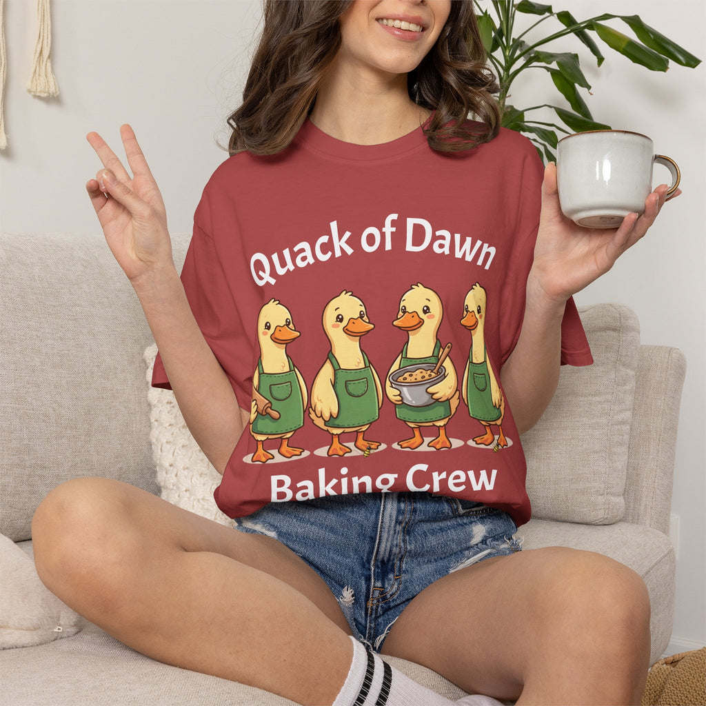Quack of Dawn Baking Crew T-shirt | Duck Bakers Illustration