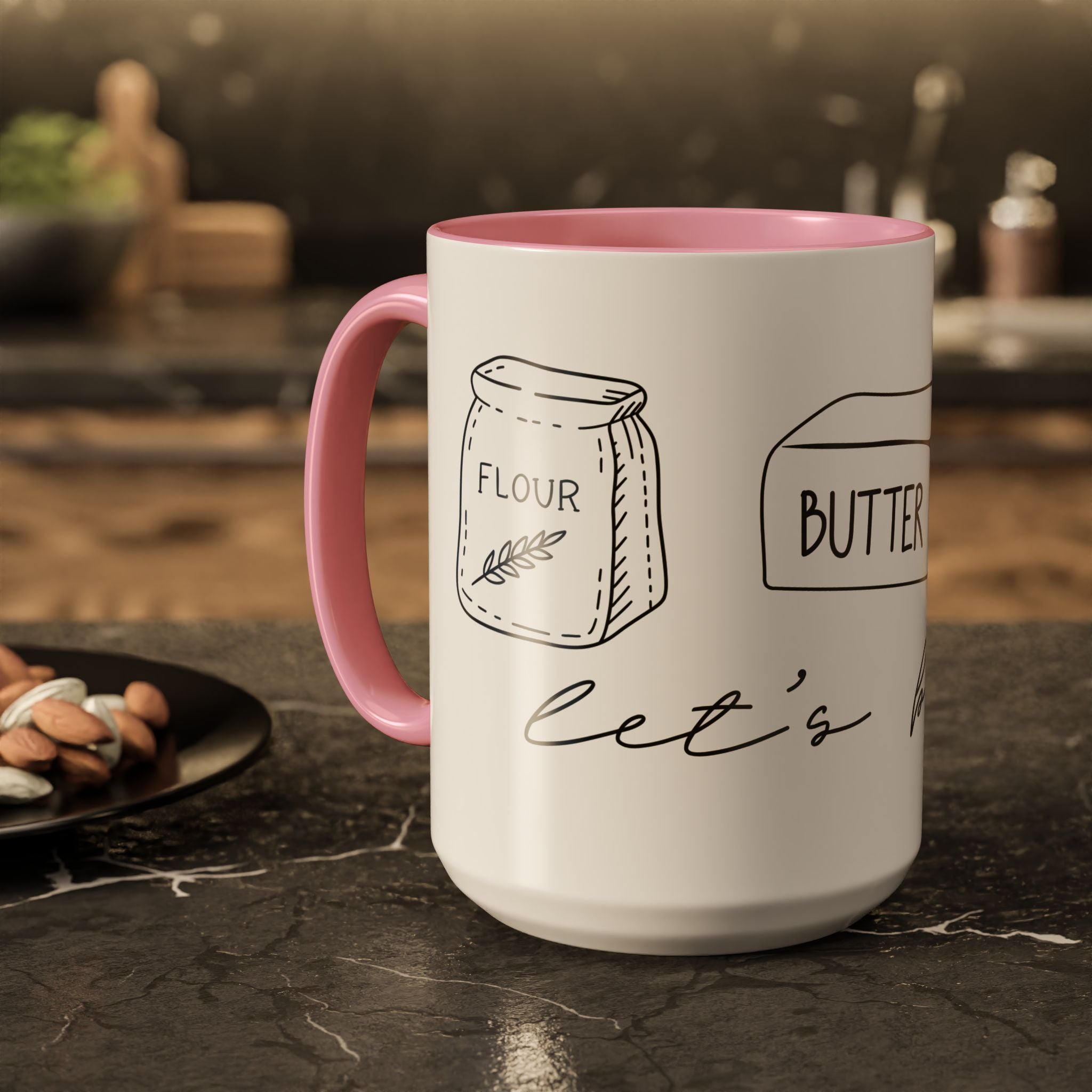 Baking Ingredients Illustration Mug | Ceramic Mug