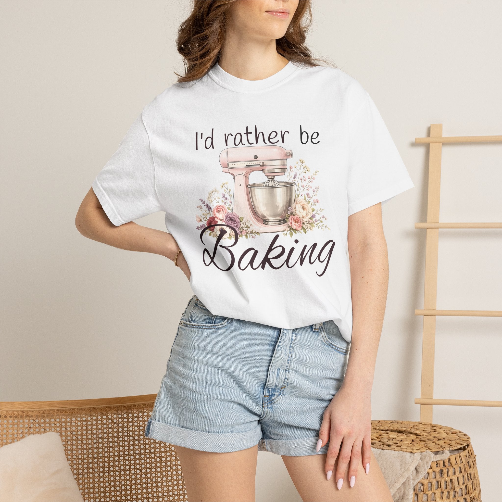 I'd Rather Be Baking T-shirt | Baking Mixer Graphic