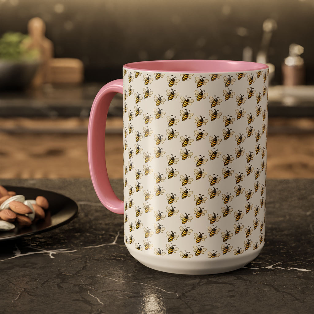 Honey Bee Pattern Mug | Ceramic Coffee Cup