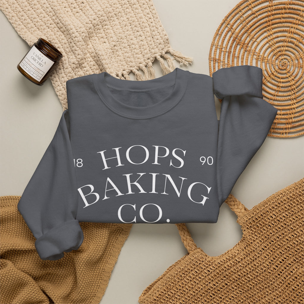 Hops Baking Co. Sweatshirt | Vintage Bakery Design